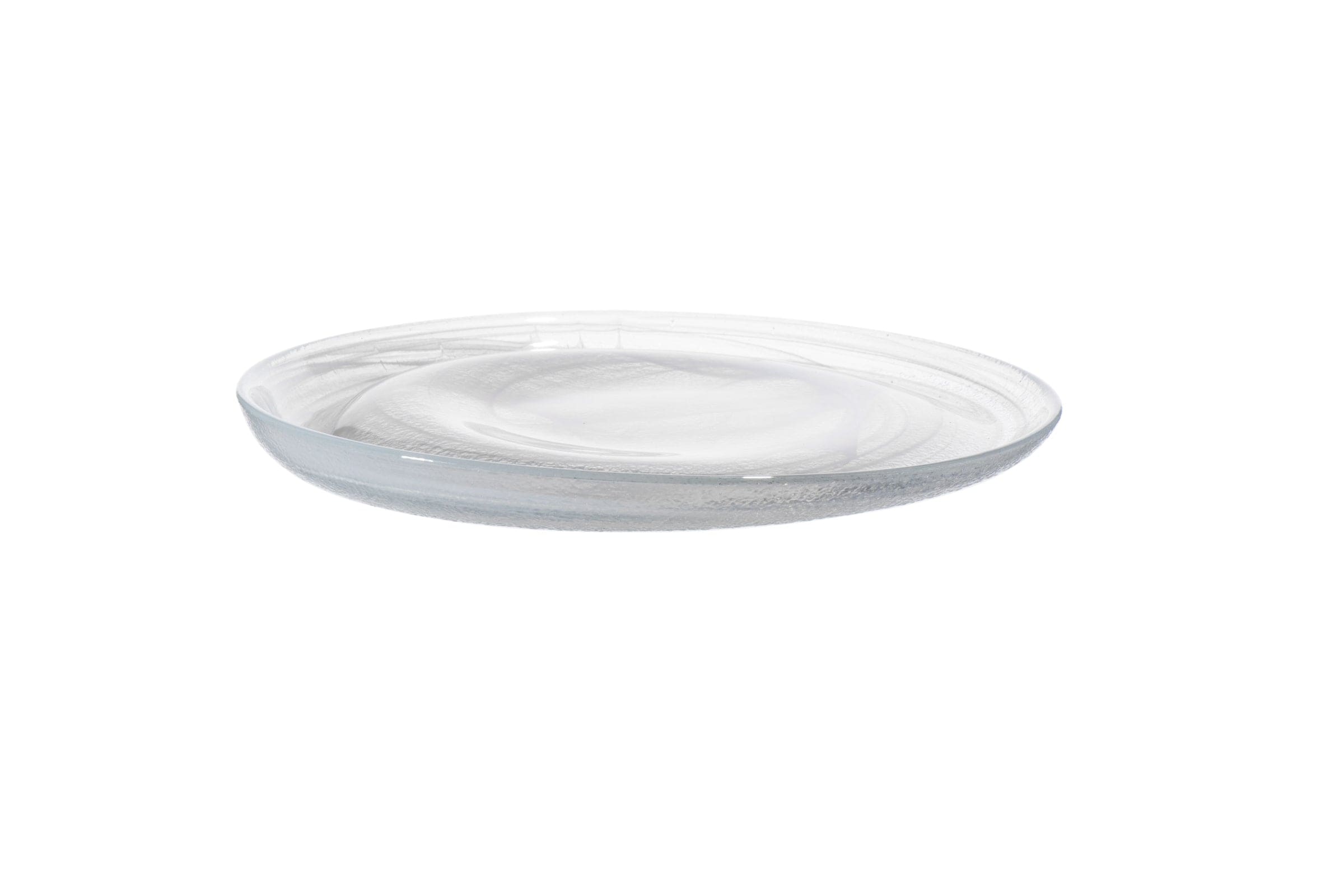 Ola White Glass Plate 10.8"