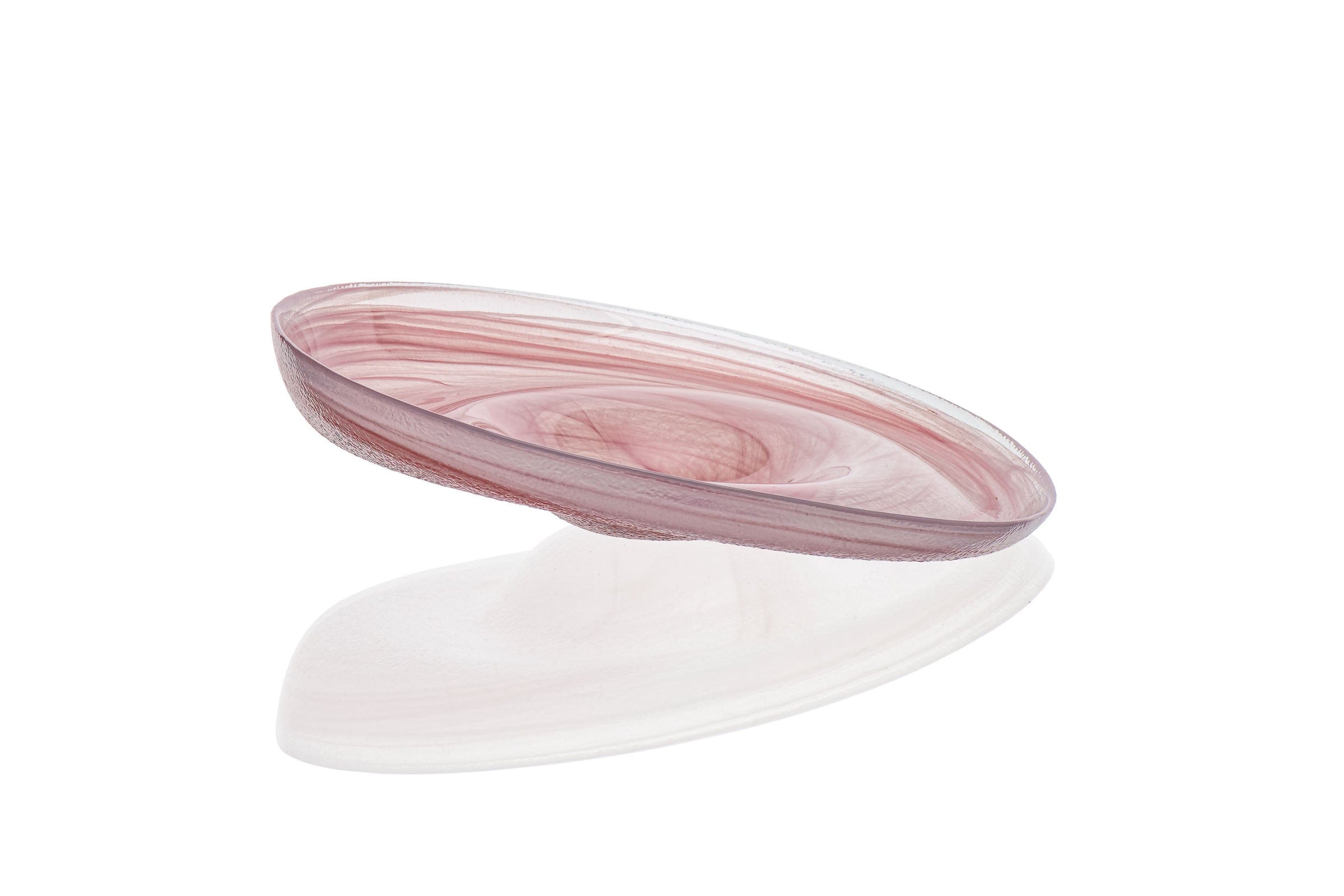 Ola Pink Glass Deep Plate 8.3"