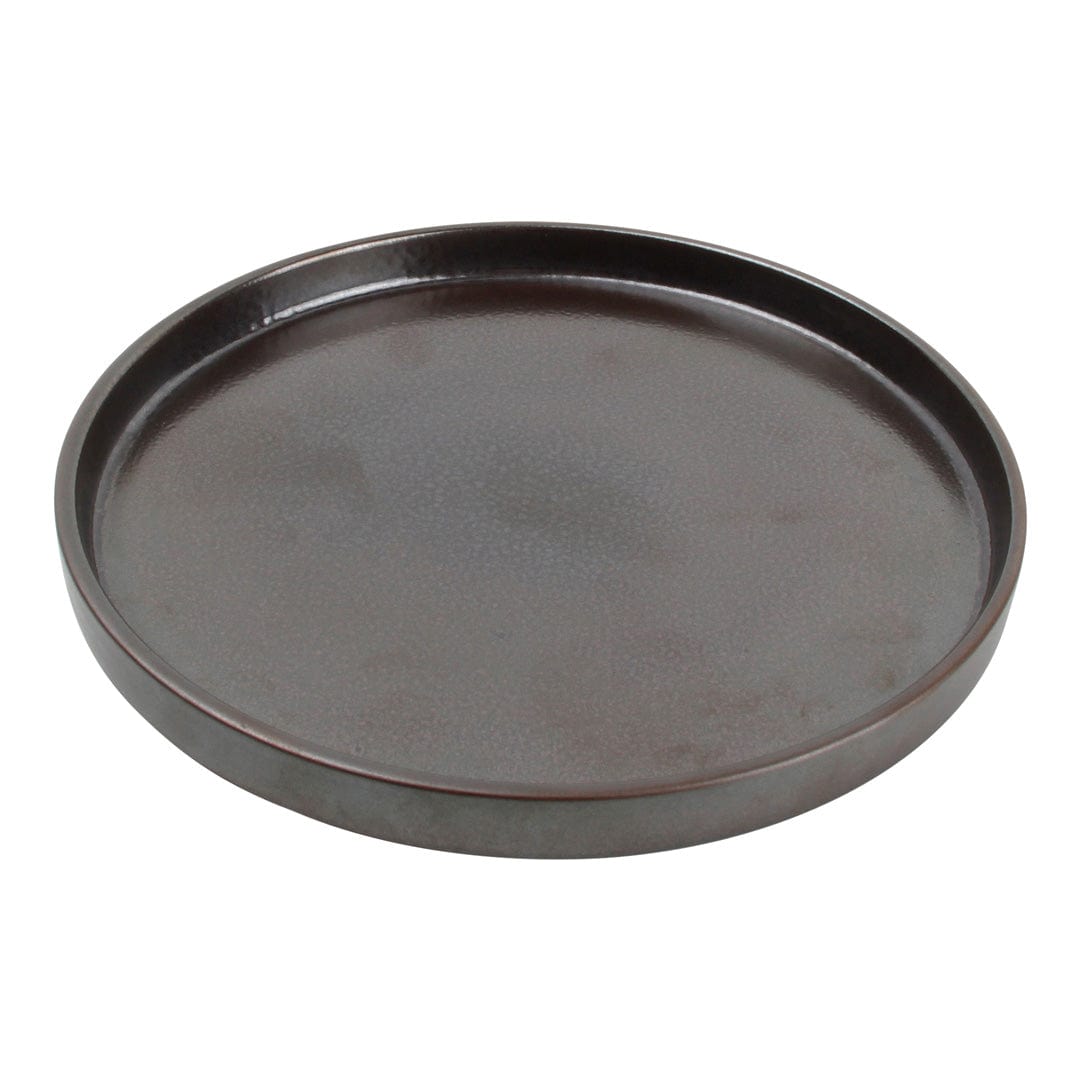 Verso Black Porcelain Coupe Plate 7.9"