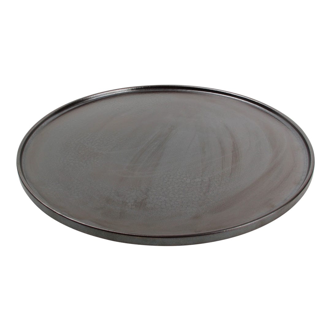 Verso Black Porcelain Coupe Plate 12.2"