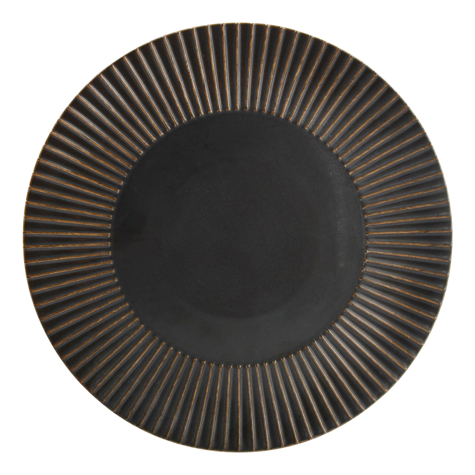 Brass Porcelain Coupe Plate 10.8"