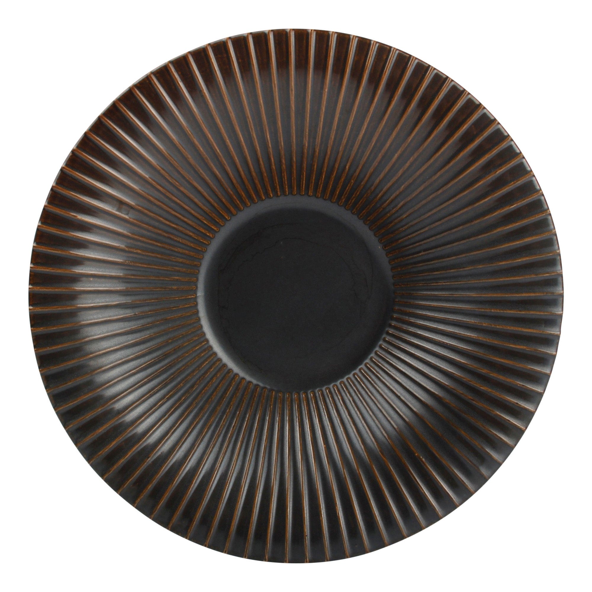 Brass Porcelain Deep Plate 10.2"