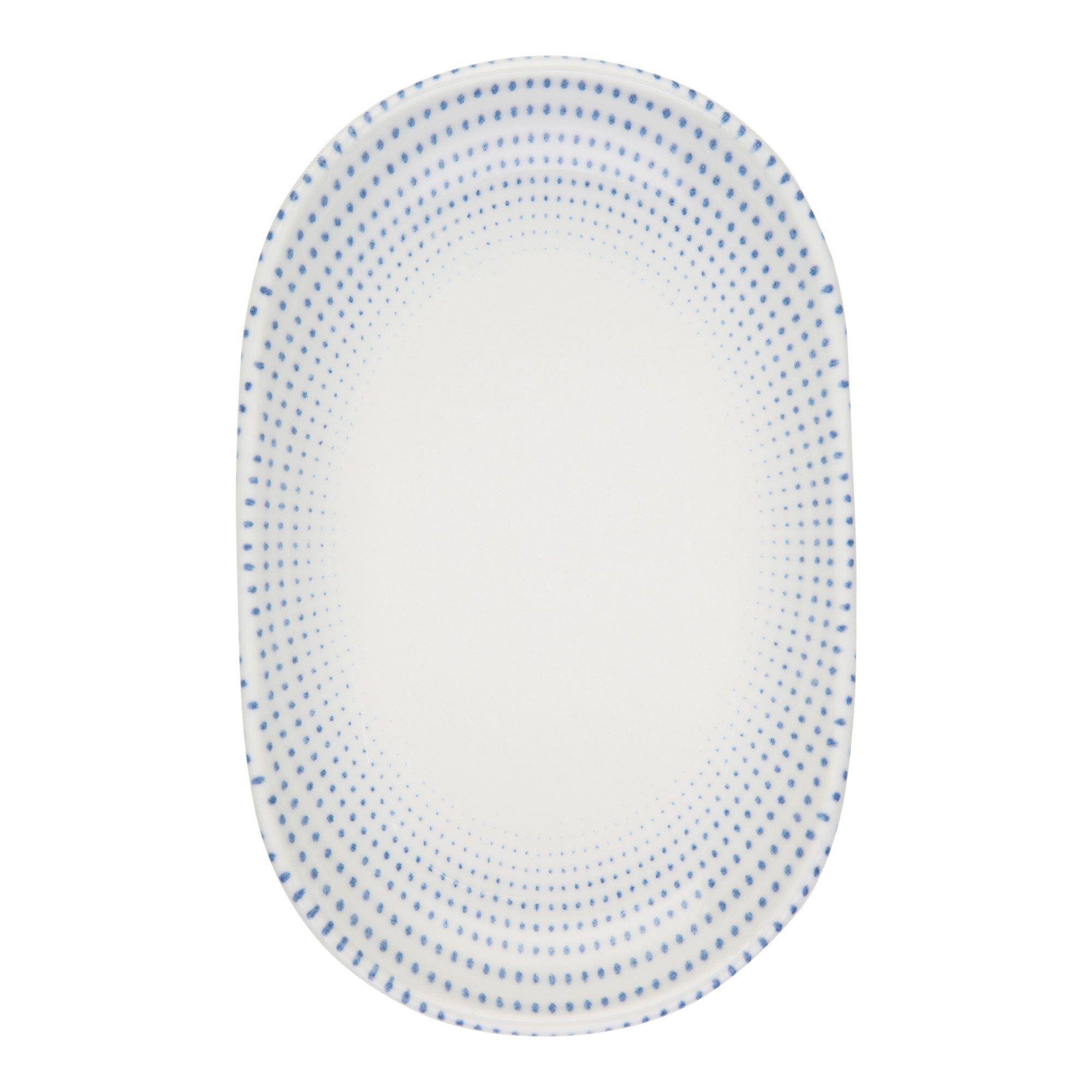 Harmony Blue Porcelain Oval Platter  5.6"x3.6"