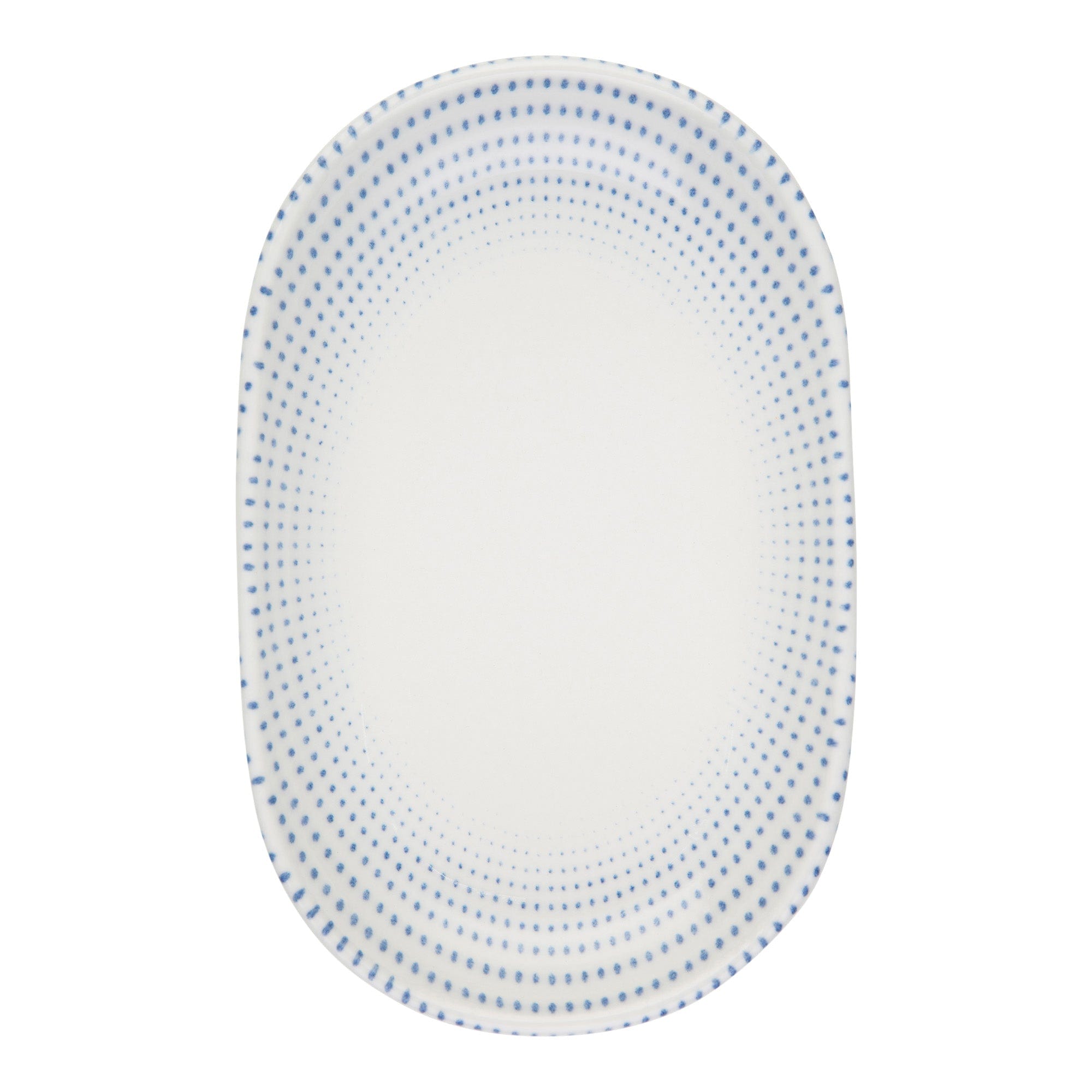 Harmony Blue Porcelain Oval Platter  13.2"x8.4"
