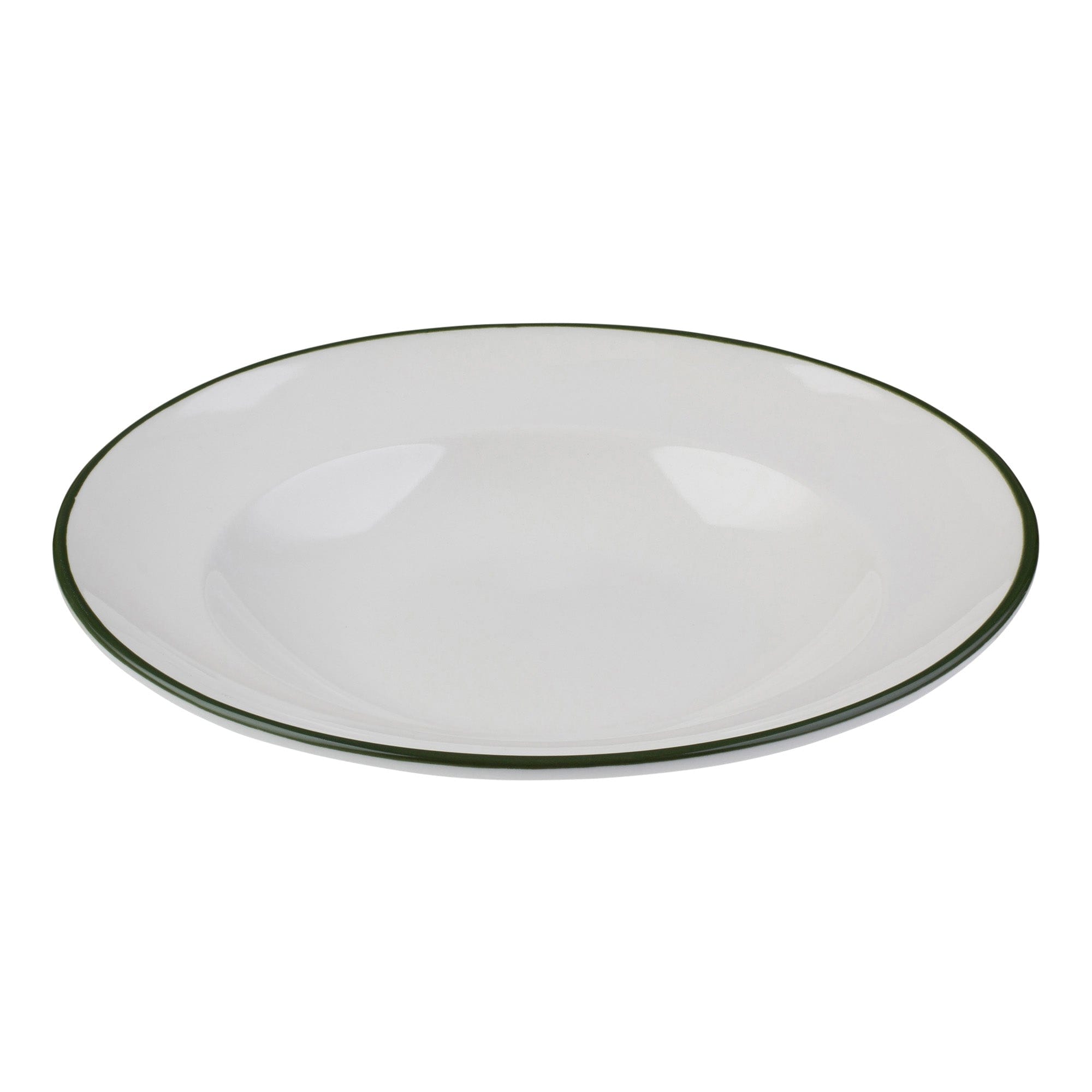 Modest Green Porcelain Deep Plate 9.8"