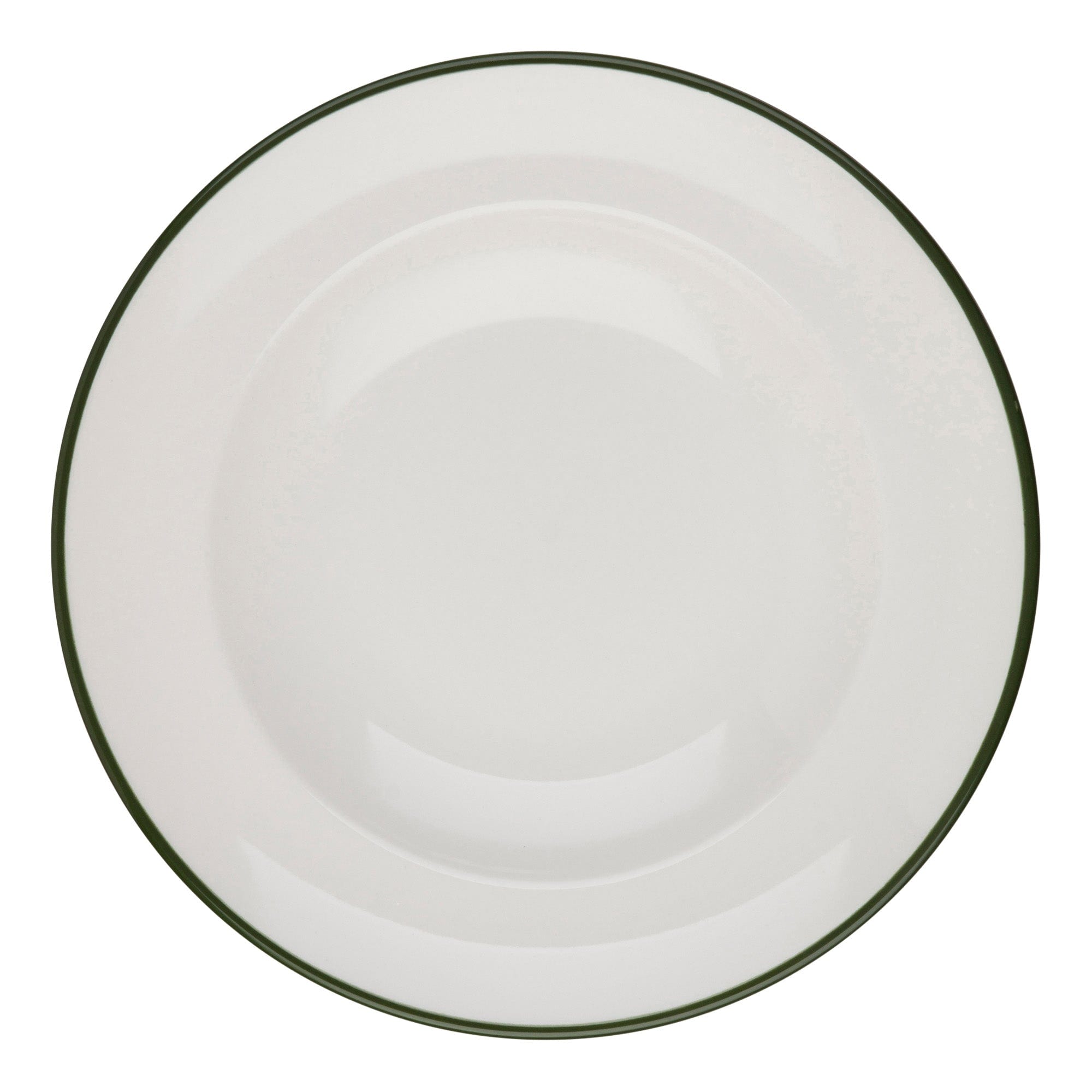 Modest Green Porcelain Deep Plate 11.0"