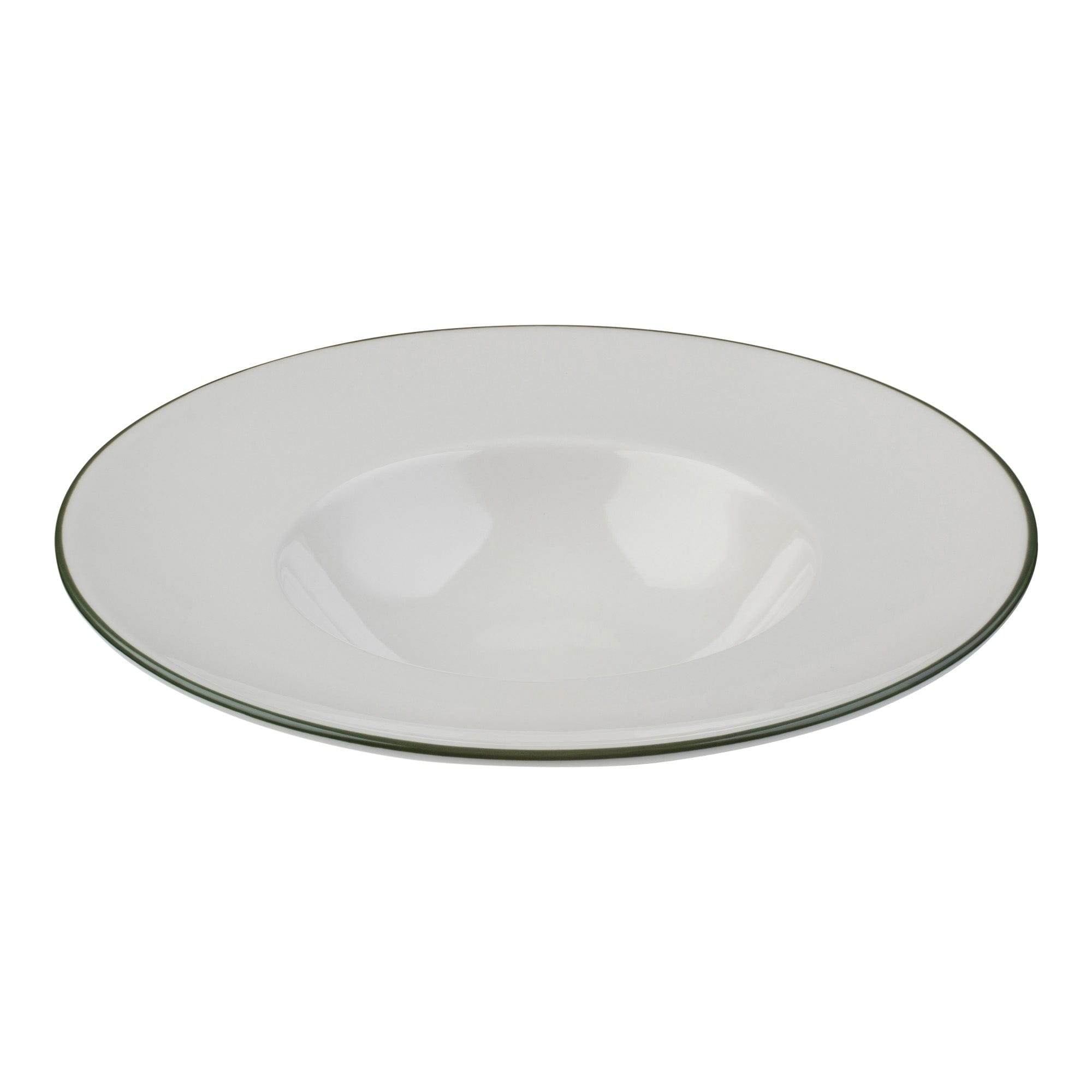 Modest Green Porcelain Deep Plate 11.4"