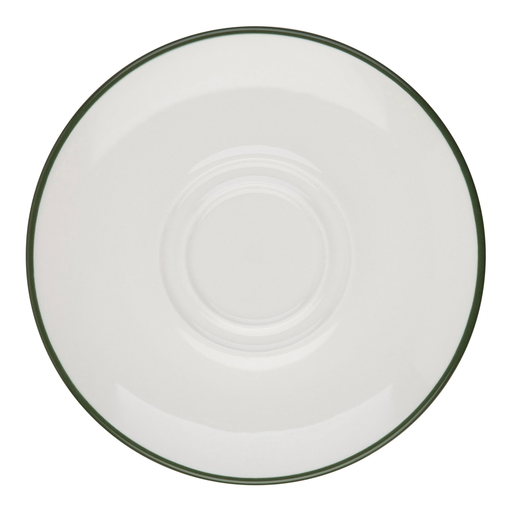 Modest Green Porcelain Saucer 6.3"