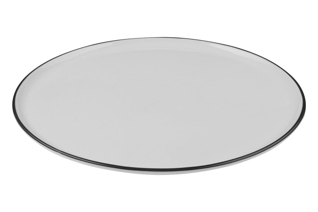 Modest Black Porcelain Pizza Plate 12.2"