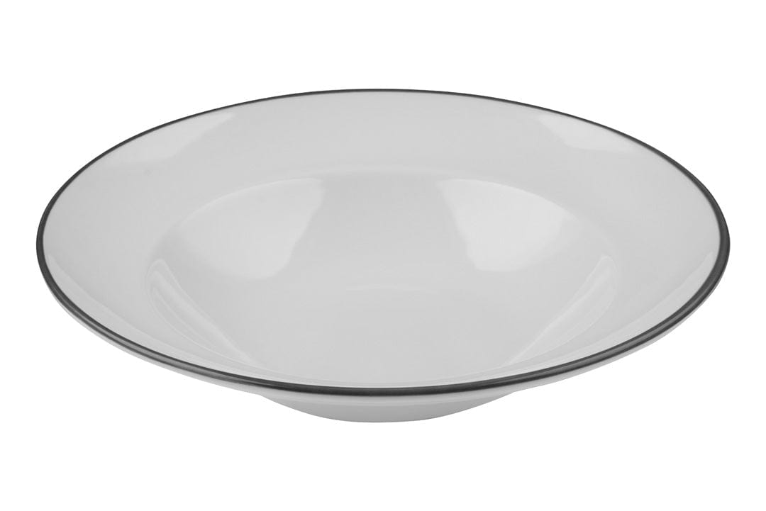 Modest Black Porcelain Coupe Oval Platter 14" x 9"