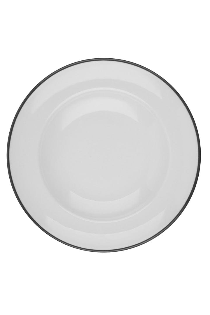 Modest Black Porcelain Deep Plate 9.8" / 14oz