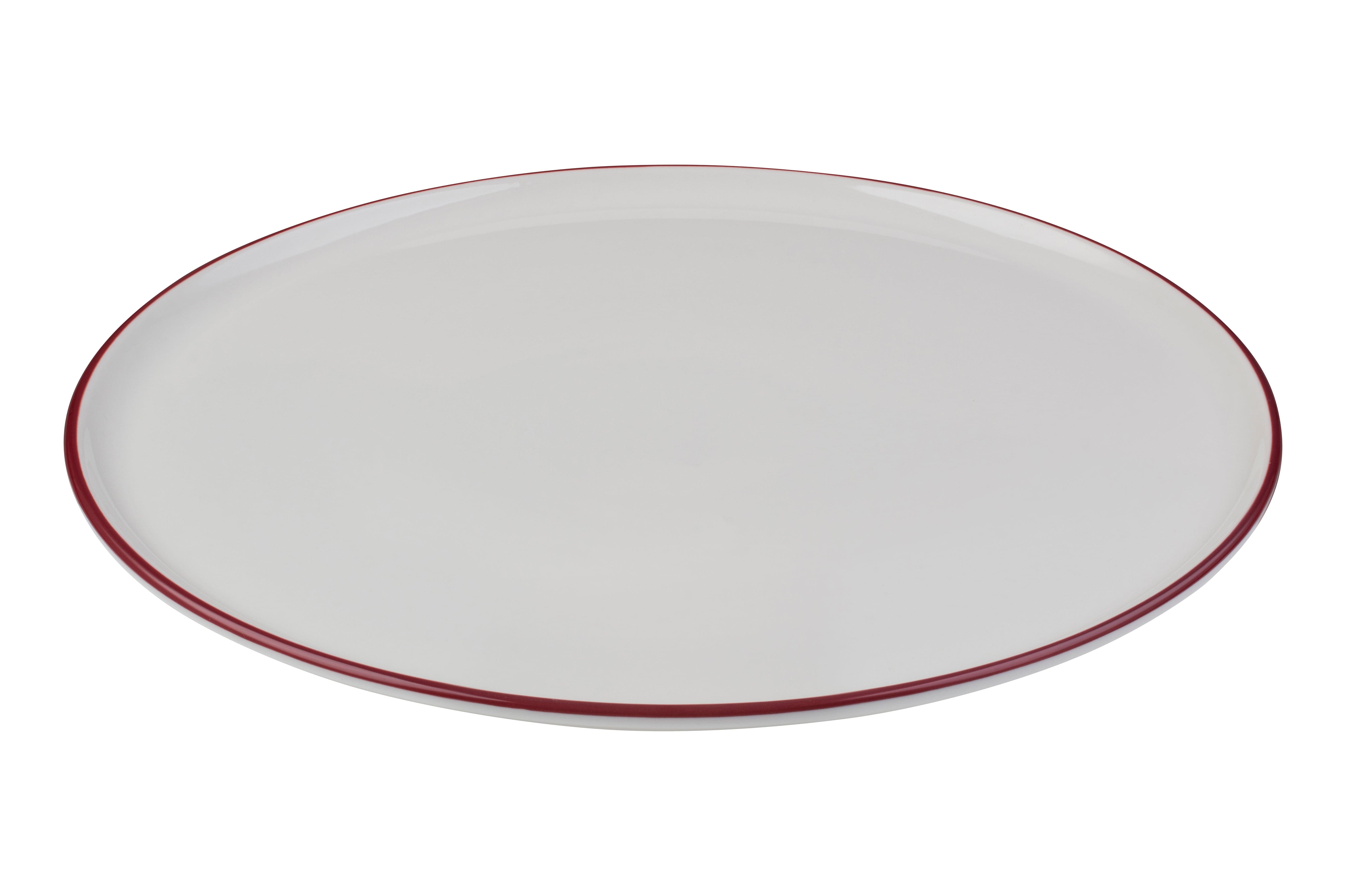 Modest Maroon Porcelain Plate 12.2"