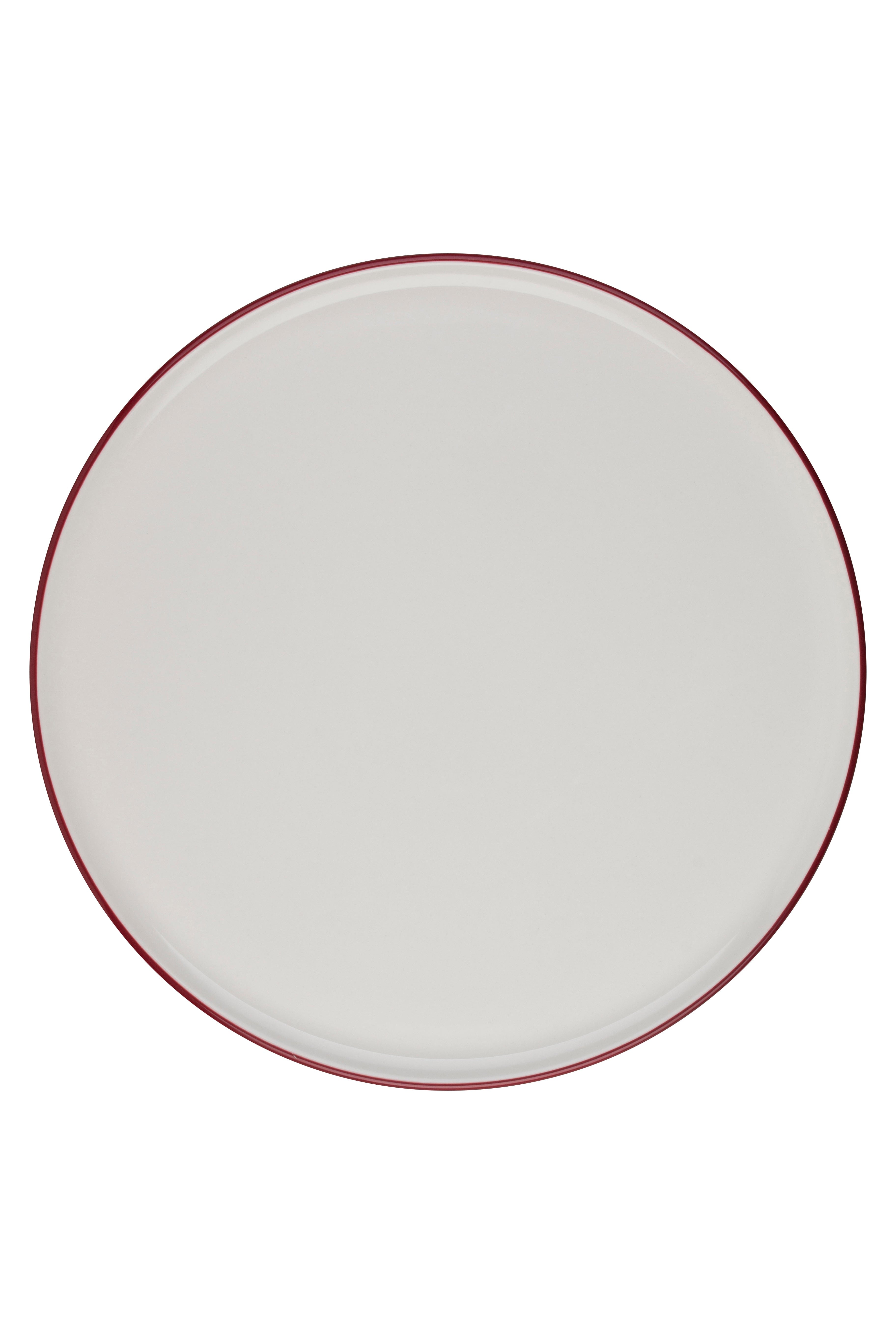 Modest Maroon Porcelain Plate 12.2"