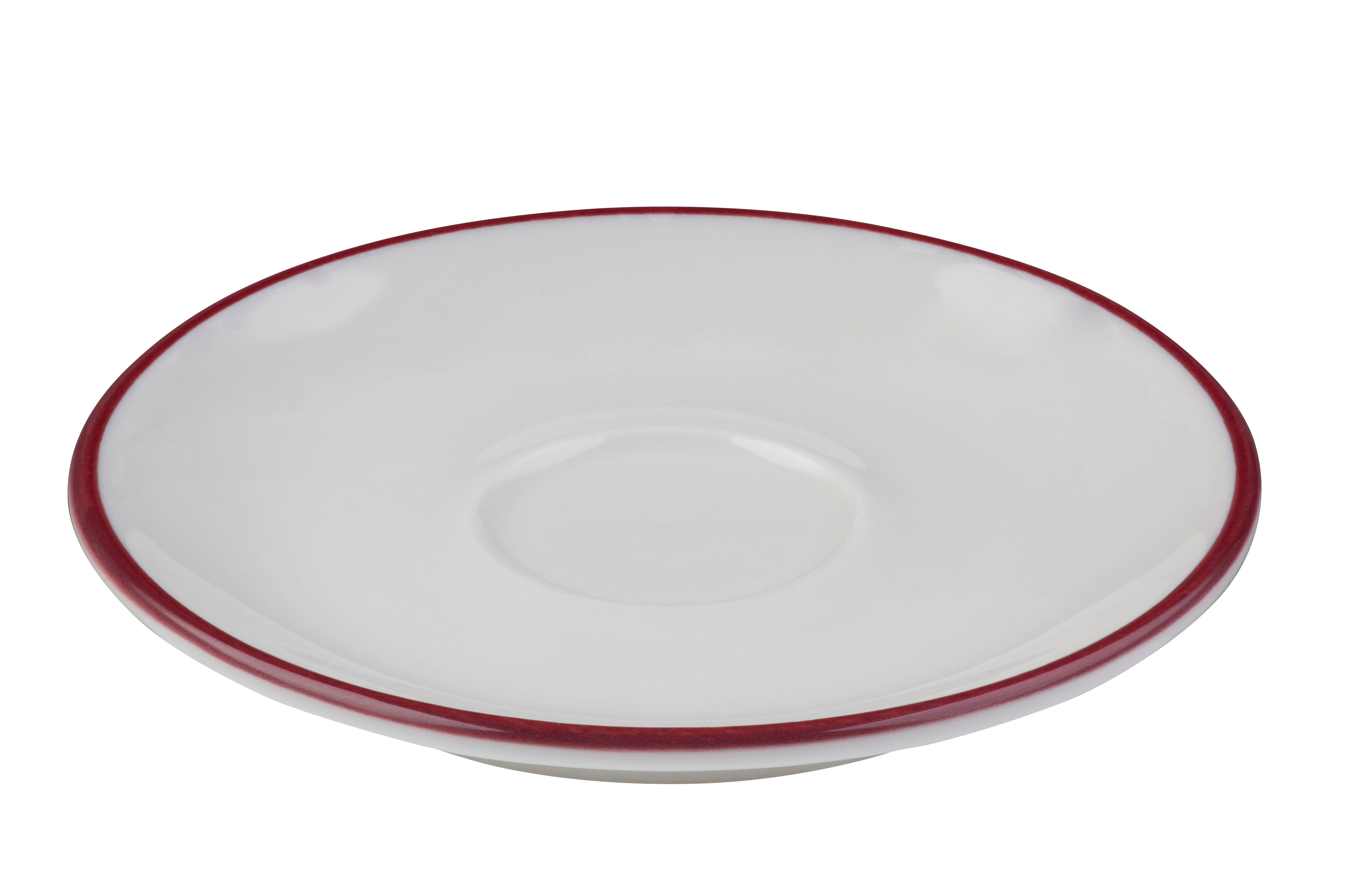 Modest Maroon Porcelain Saucer 4.7"