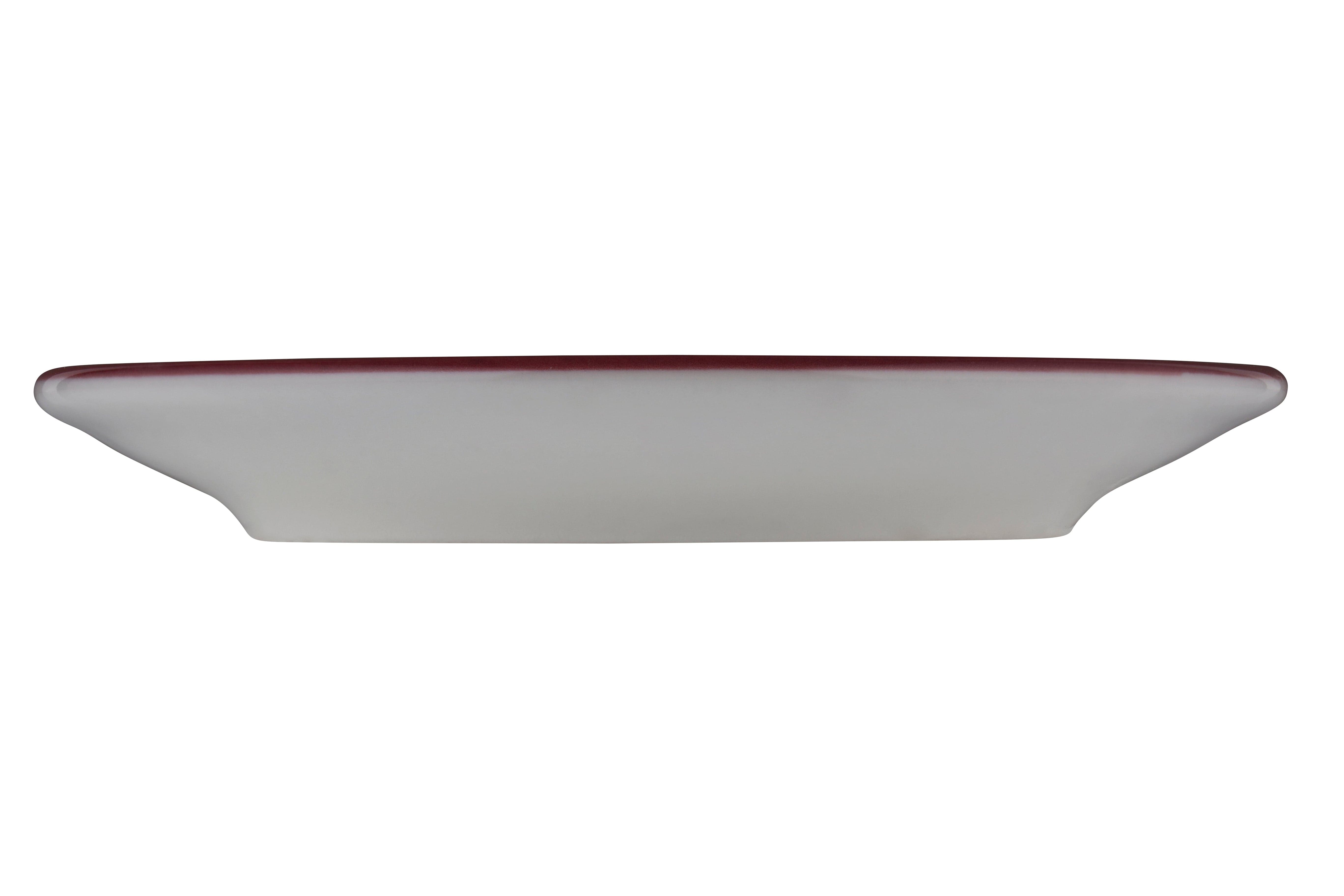 Modest Maroon Porcelain Saucer 4.7"