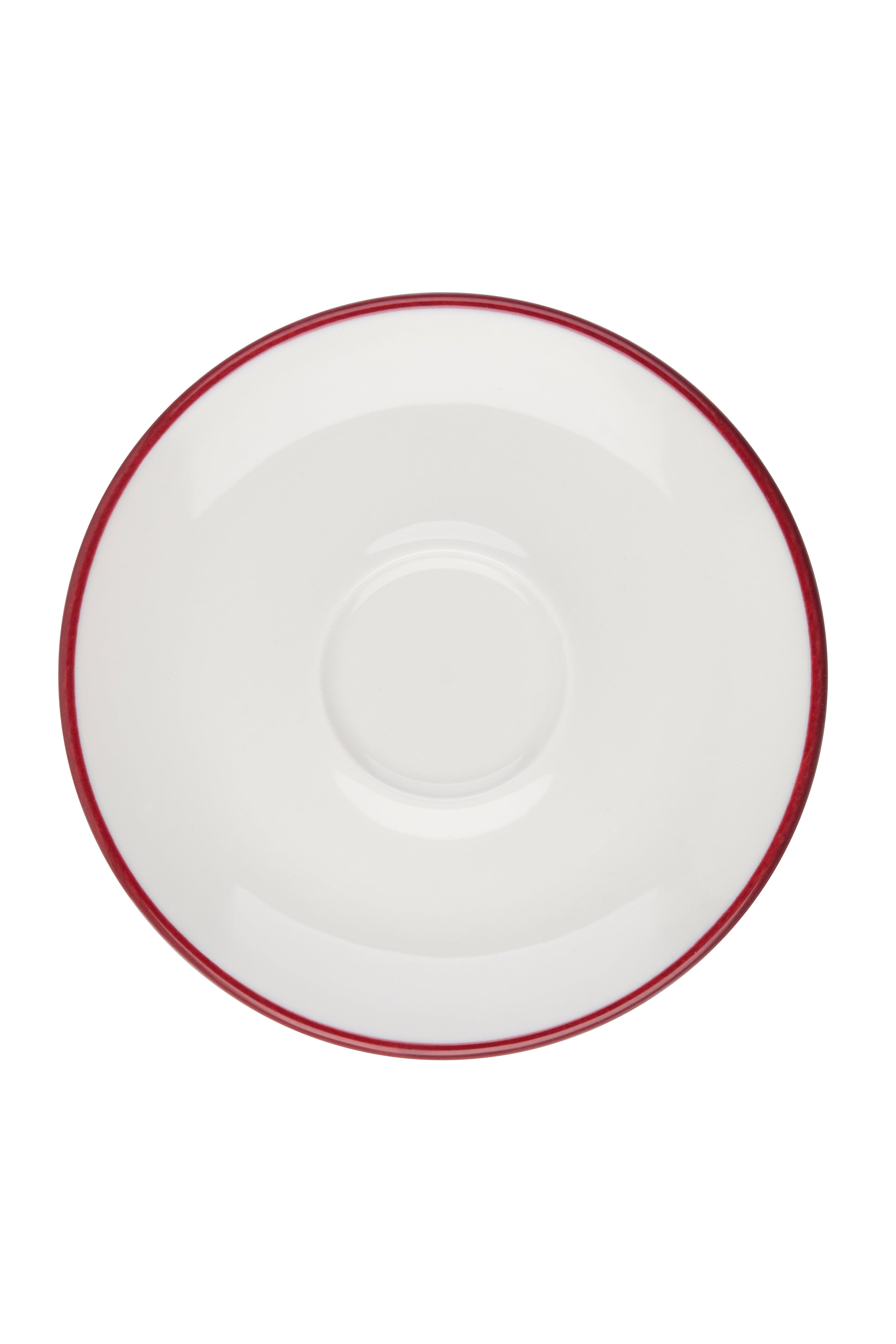 Modest Maroon Porcelain Saucer 4.7"