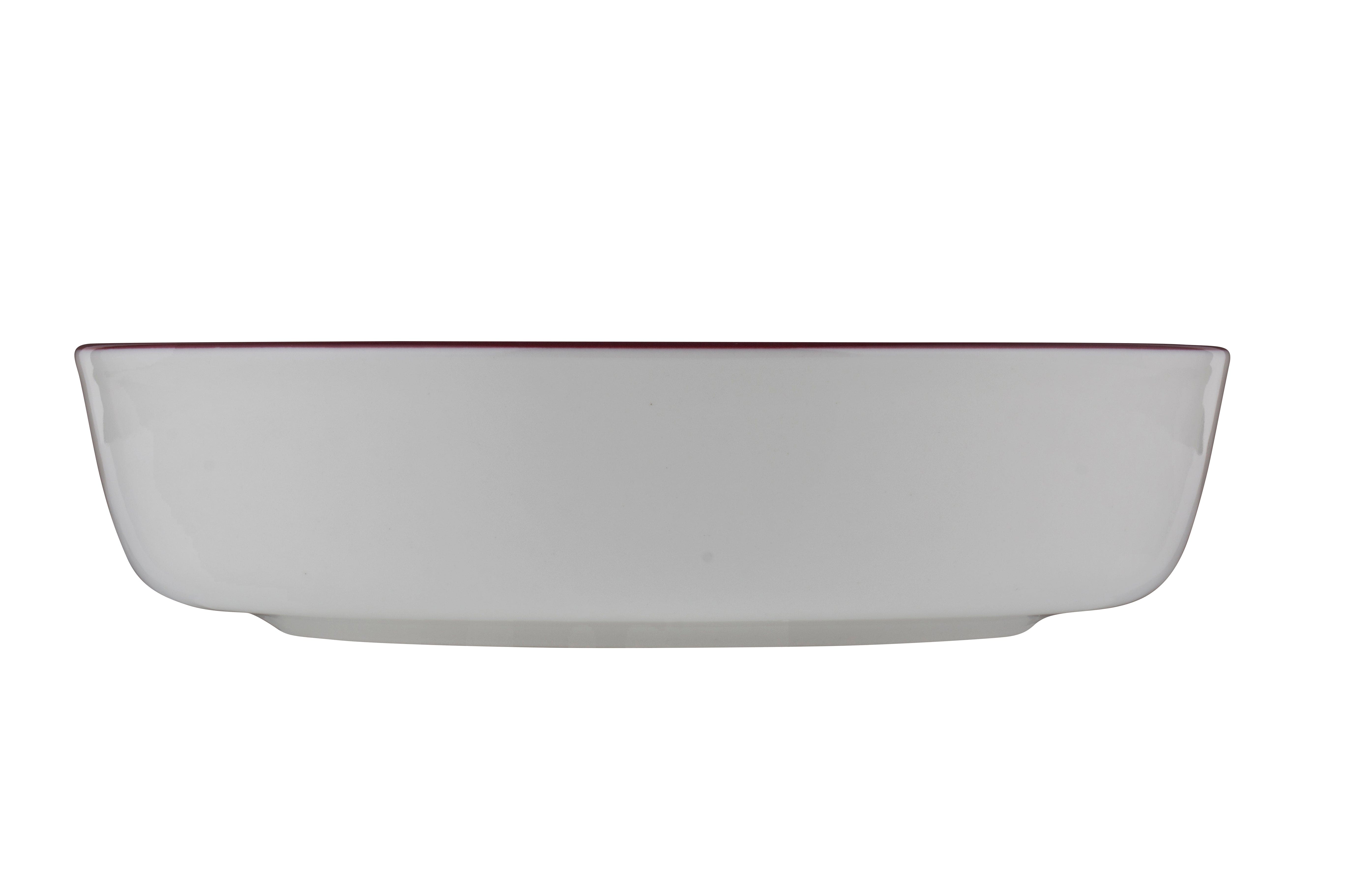 Modest Maroon Porcelain Bowl 8.3" / 39.6oz