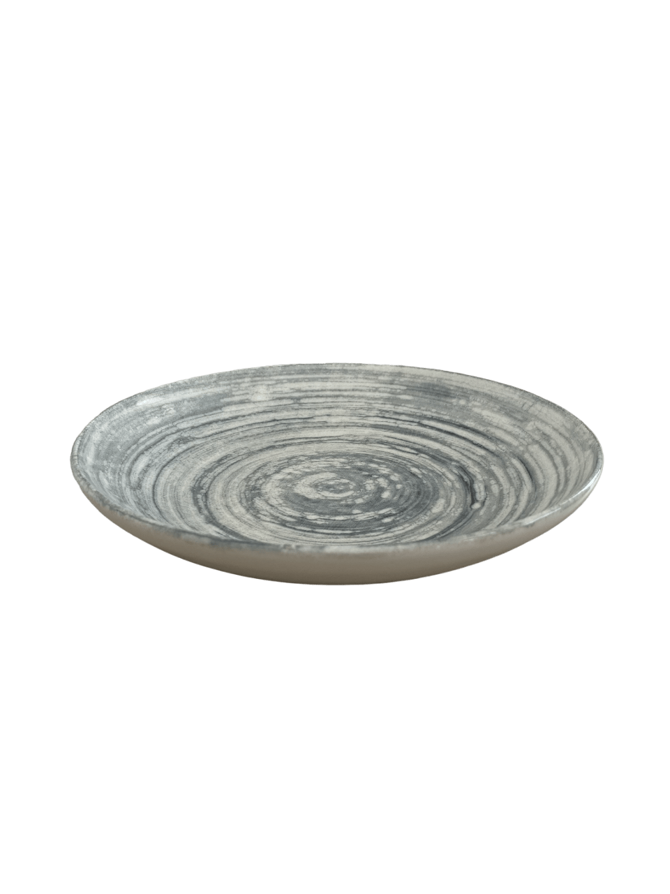 Swirl Grey Vitrified Stoneware Plate Deep Plate 8.3" / 18 oz