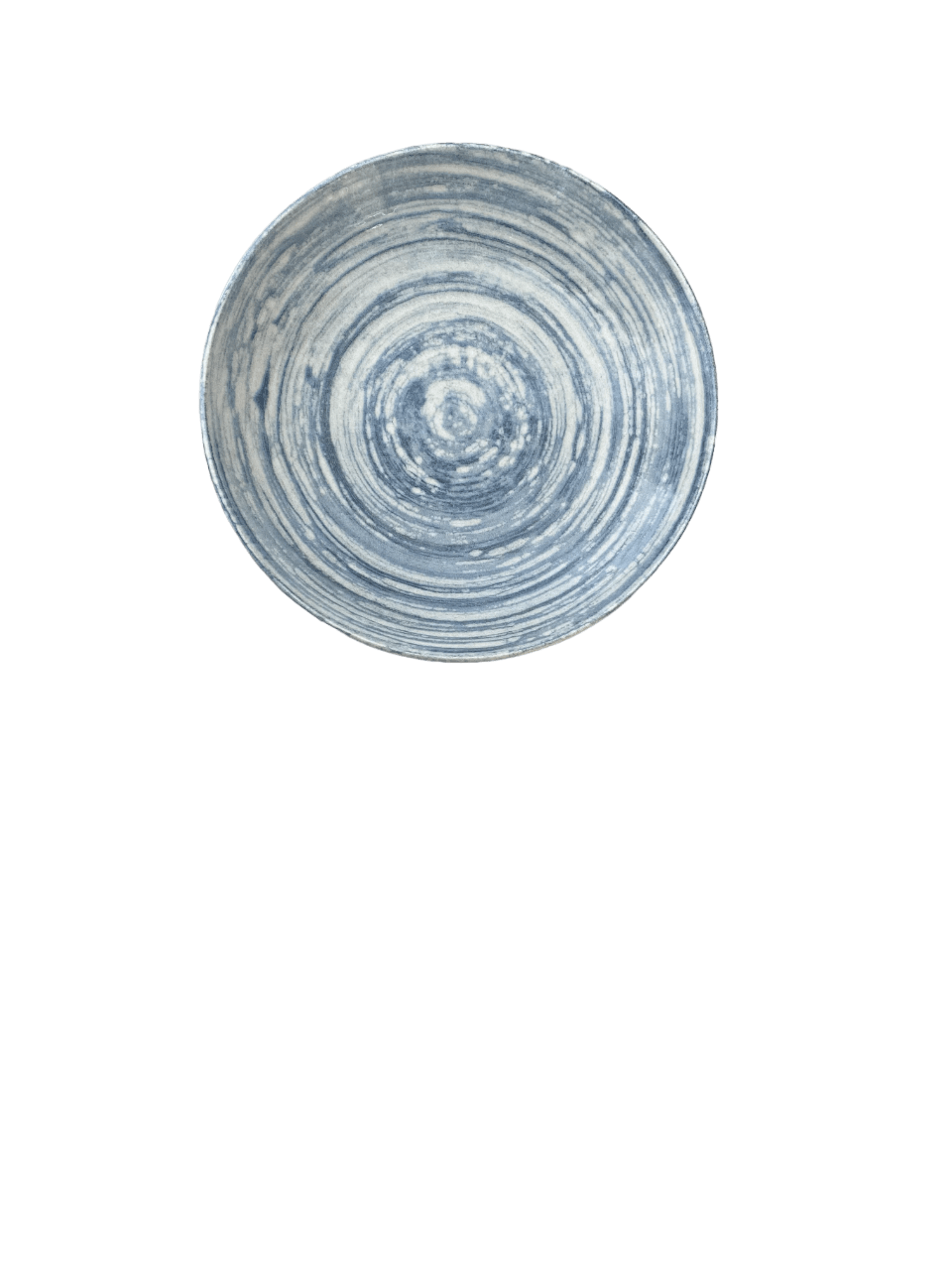 Swirl Blue Vitrified Stoneware Deep Plate 8.3" / 18 oz