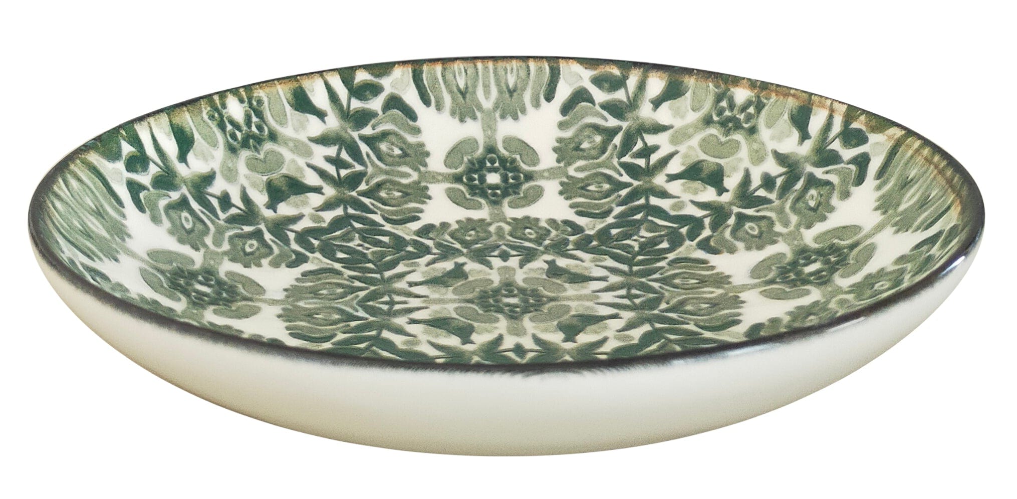 Seville Green Vitrified Stoneware Deep Plate 8.3" / 18 oz