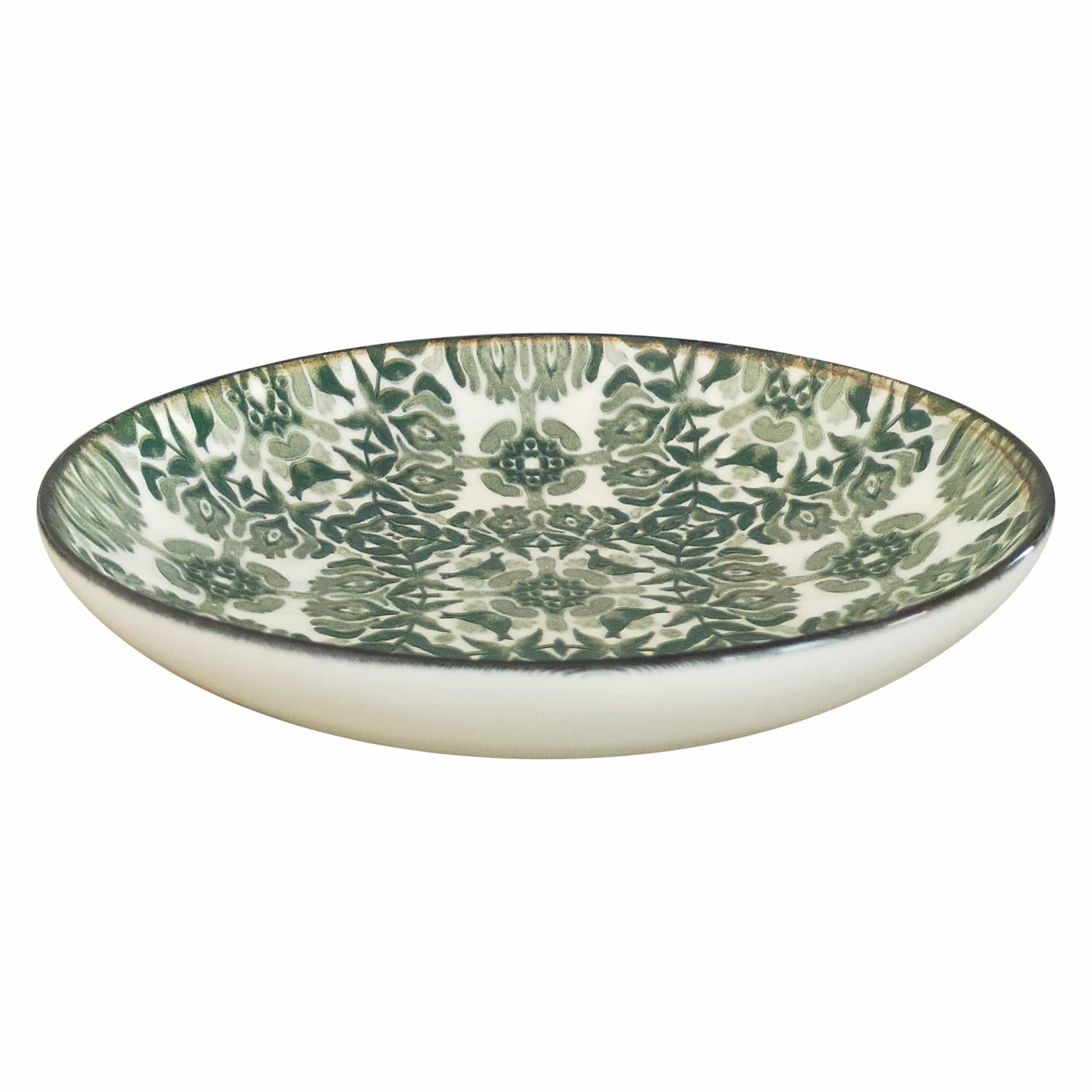 Seville Green Vitrified Ceramics Deep Plate 8.3" / 18 oz