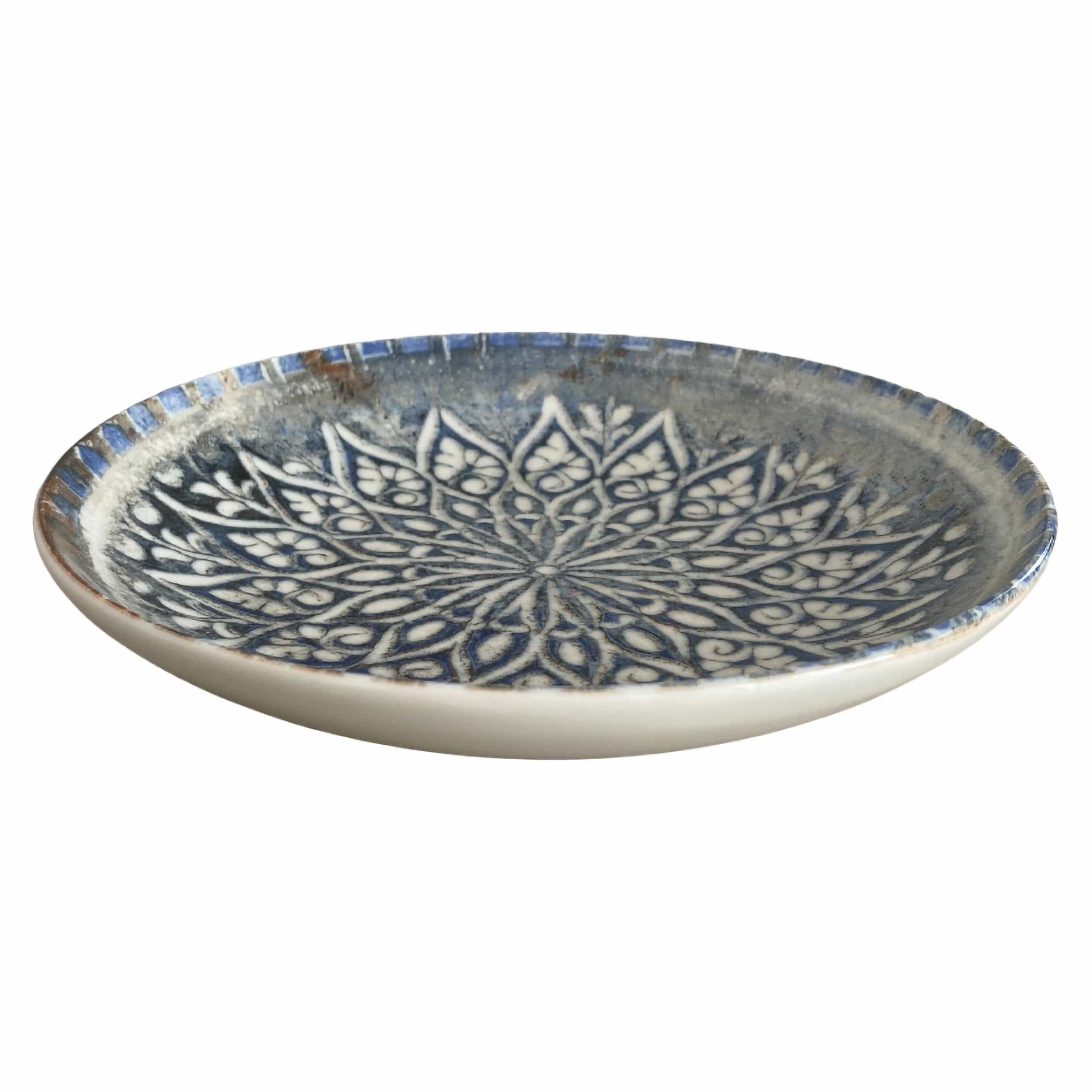 Granada Blue Vitrified Stoneware Deep Plate 8.3" / 18 oz