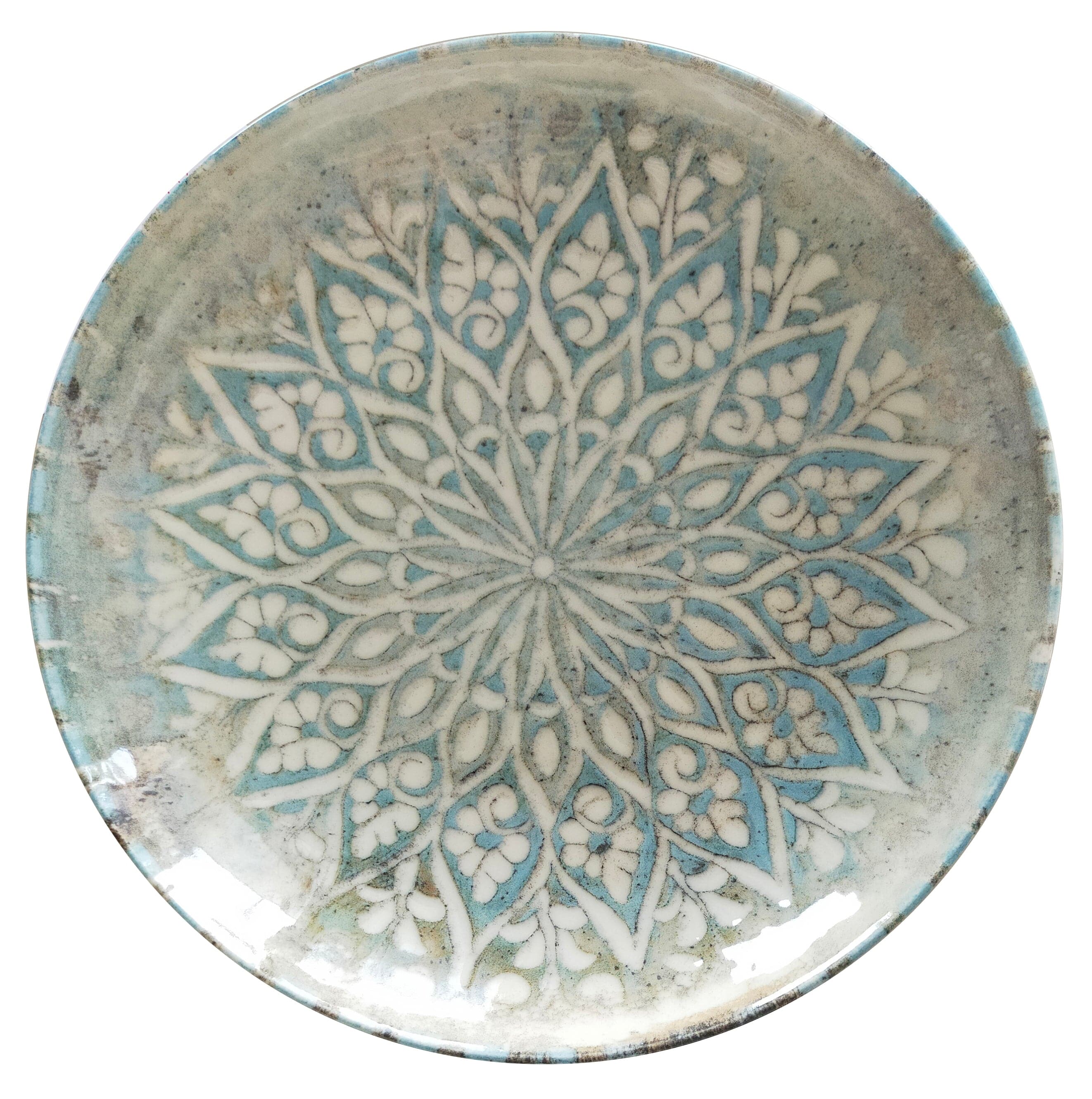 Granada Turquoise Vitrified Stoneware Deep Plate 8.3" / 18 oz