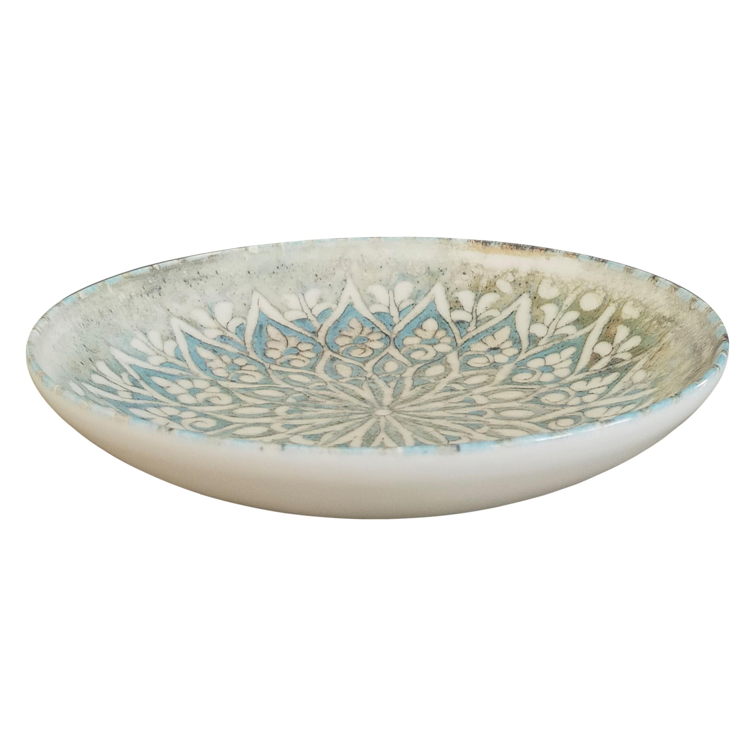 Granada Turquoise Vitrified Ceramics Deep Plate 8.3" / 18 oz