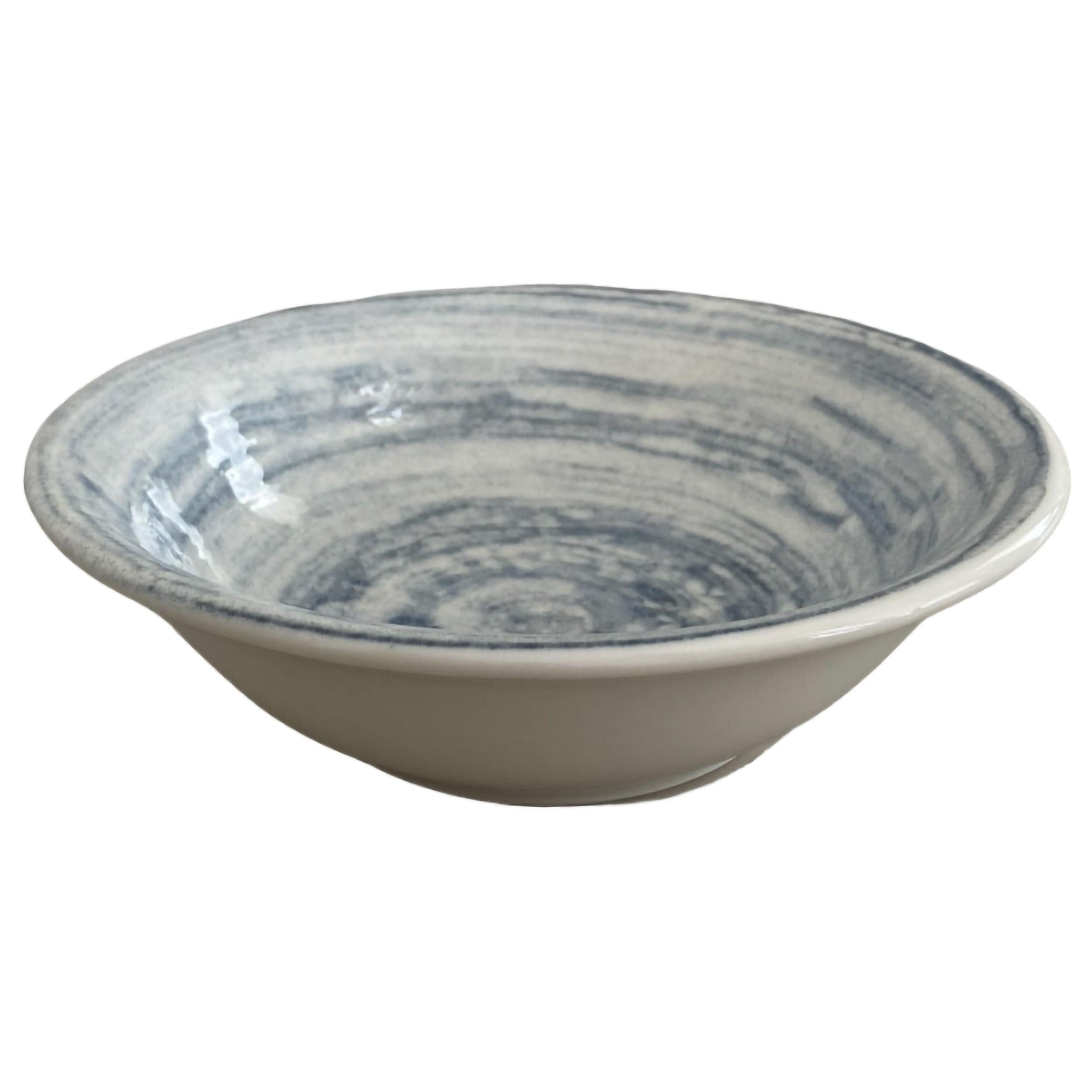 Swirl Blue Vitrified Stoneware Bowl 6.3" / 11.5 oz