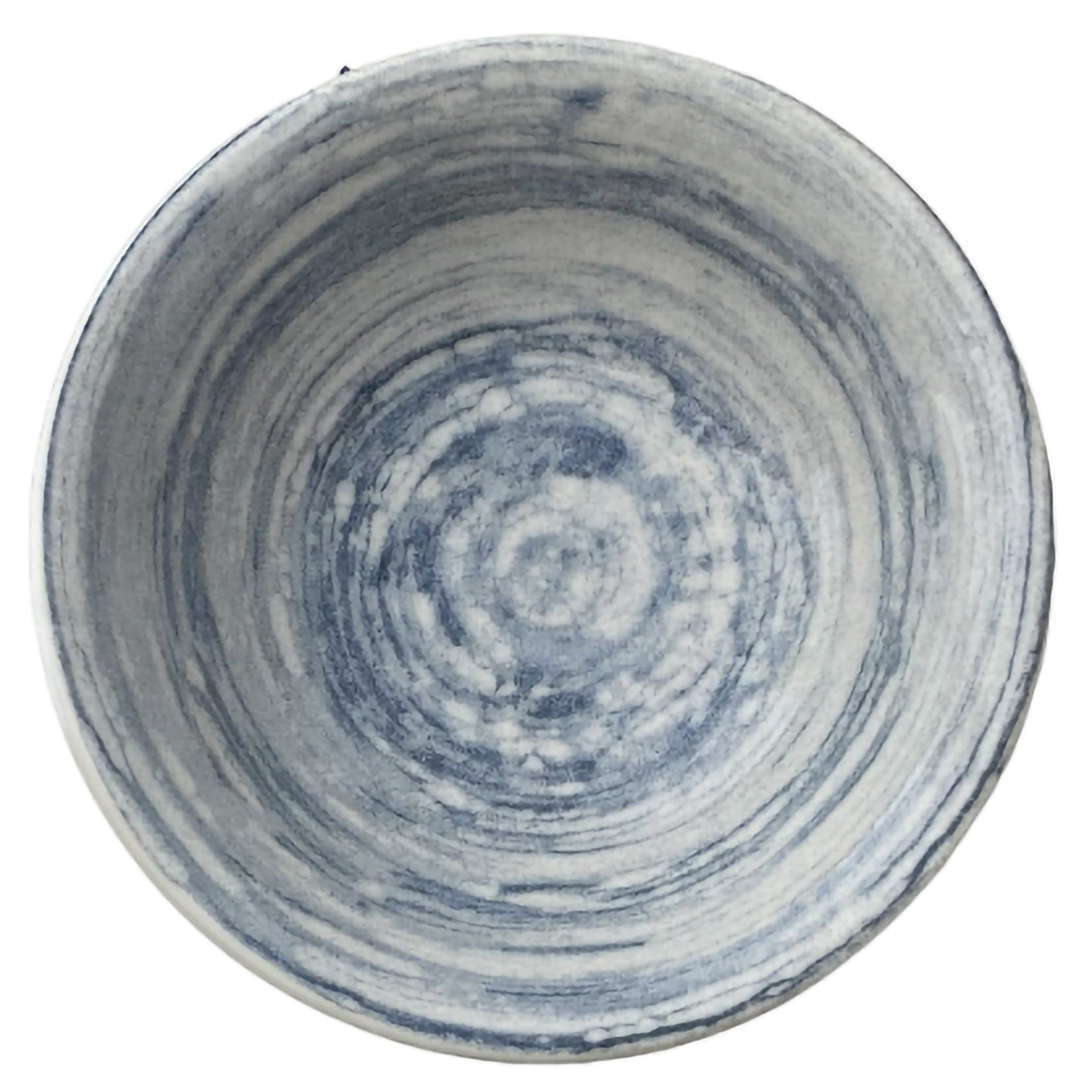 Swirl Blue Vitrified Stoneware Bowl 6.3" / 11.5 oz