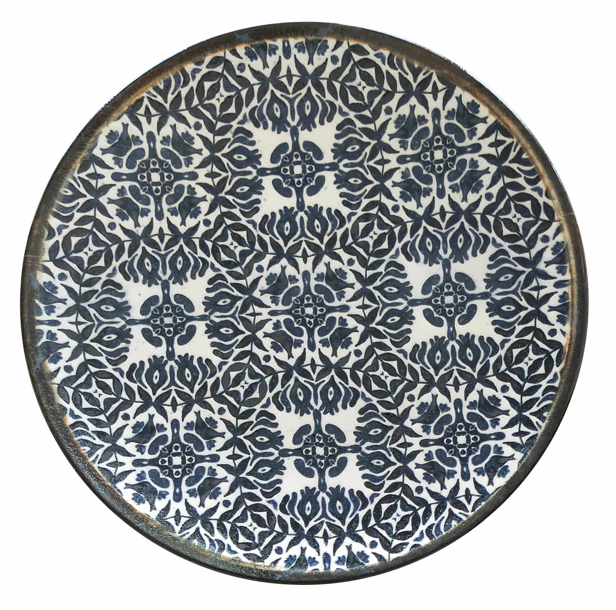 Seville Navy Vitrified Stoneware Plate Coupe 10.3"