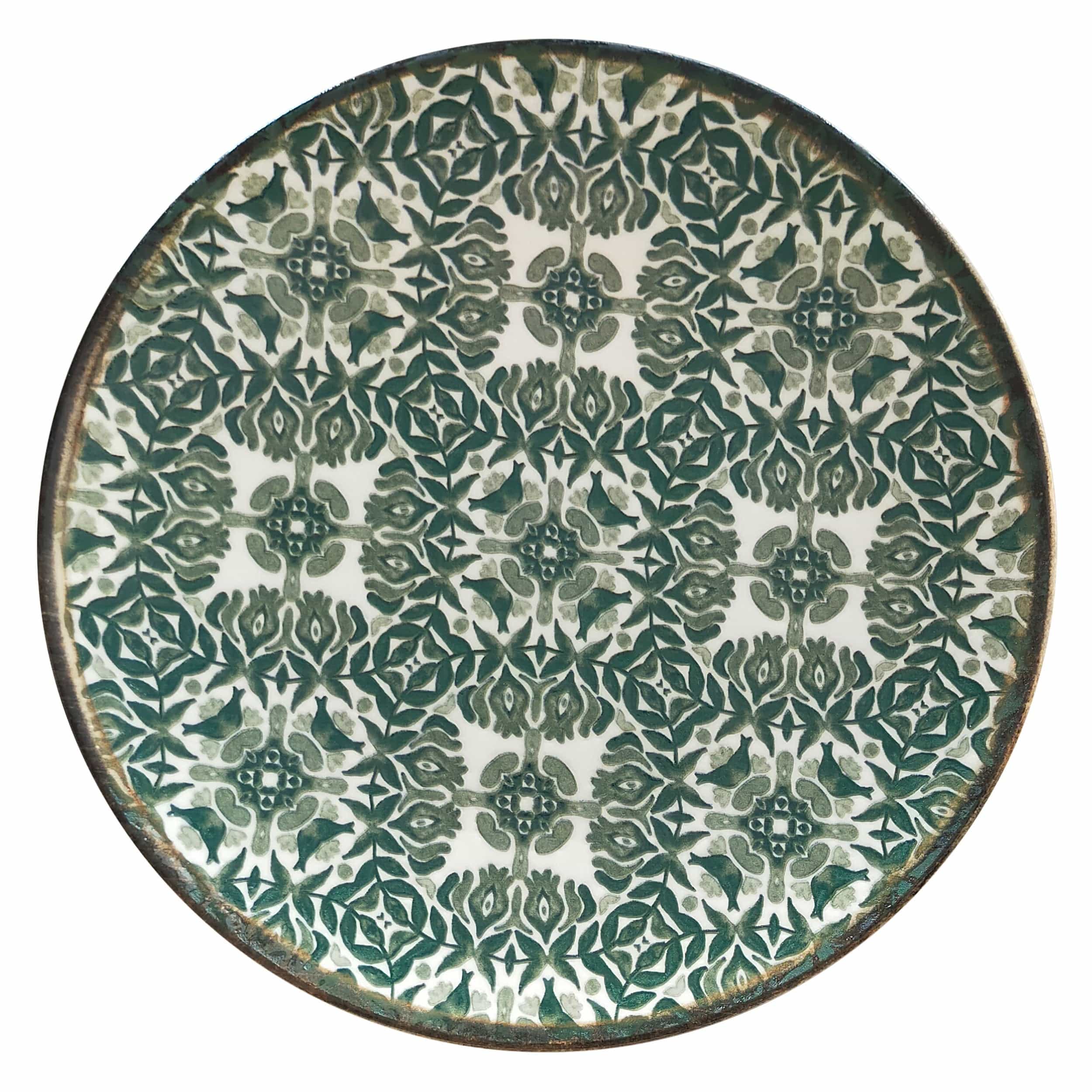 Seville Green Vitrified Stoneware Plate Coupe 8.3"