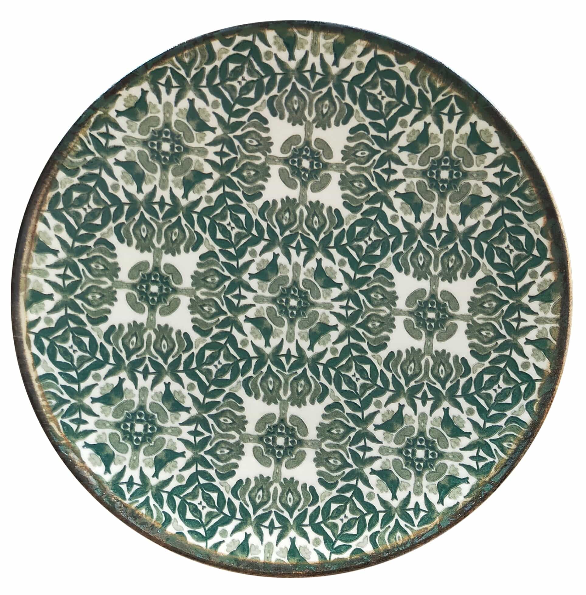 Seville Green Vitrified Ceramics Plate Coupe 10.3"