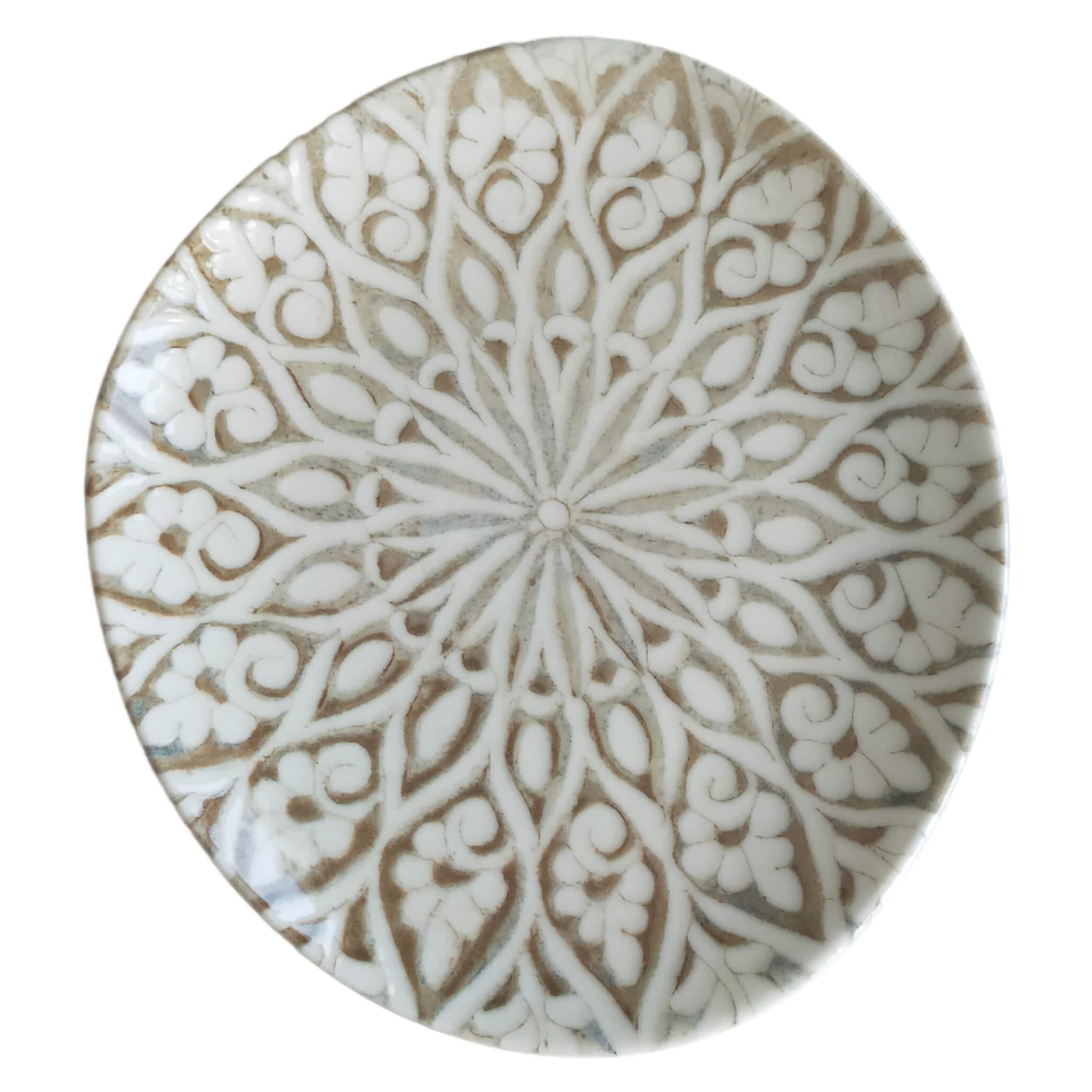 Granada Sand Vitrified Stoneware Plate Coupe 10.6" x 9.6"