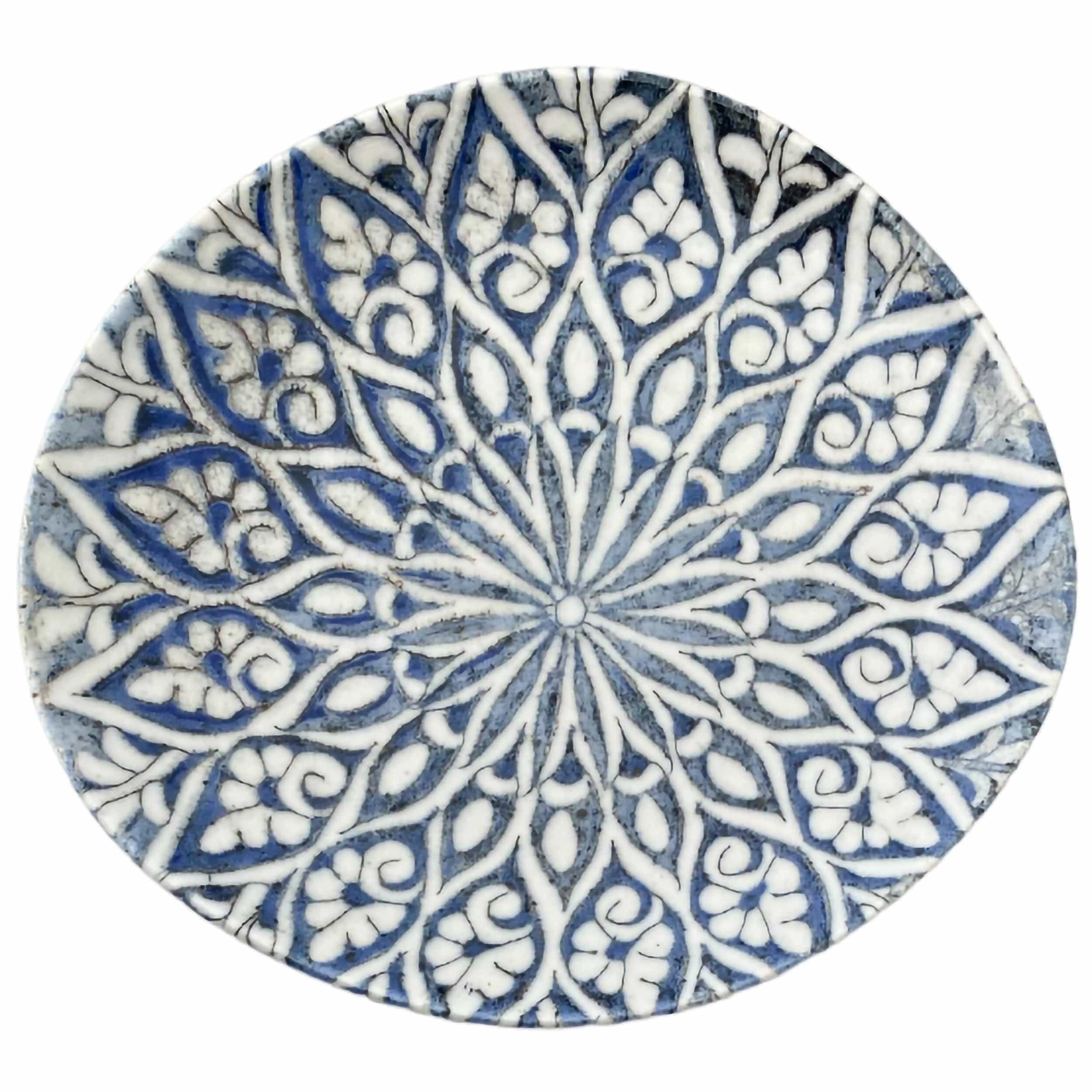 Granada Blue Vitrified Stoneware Plate Coupe 8.3" x 7.5"