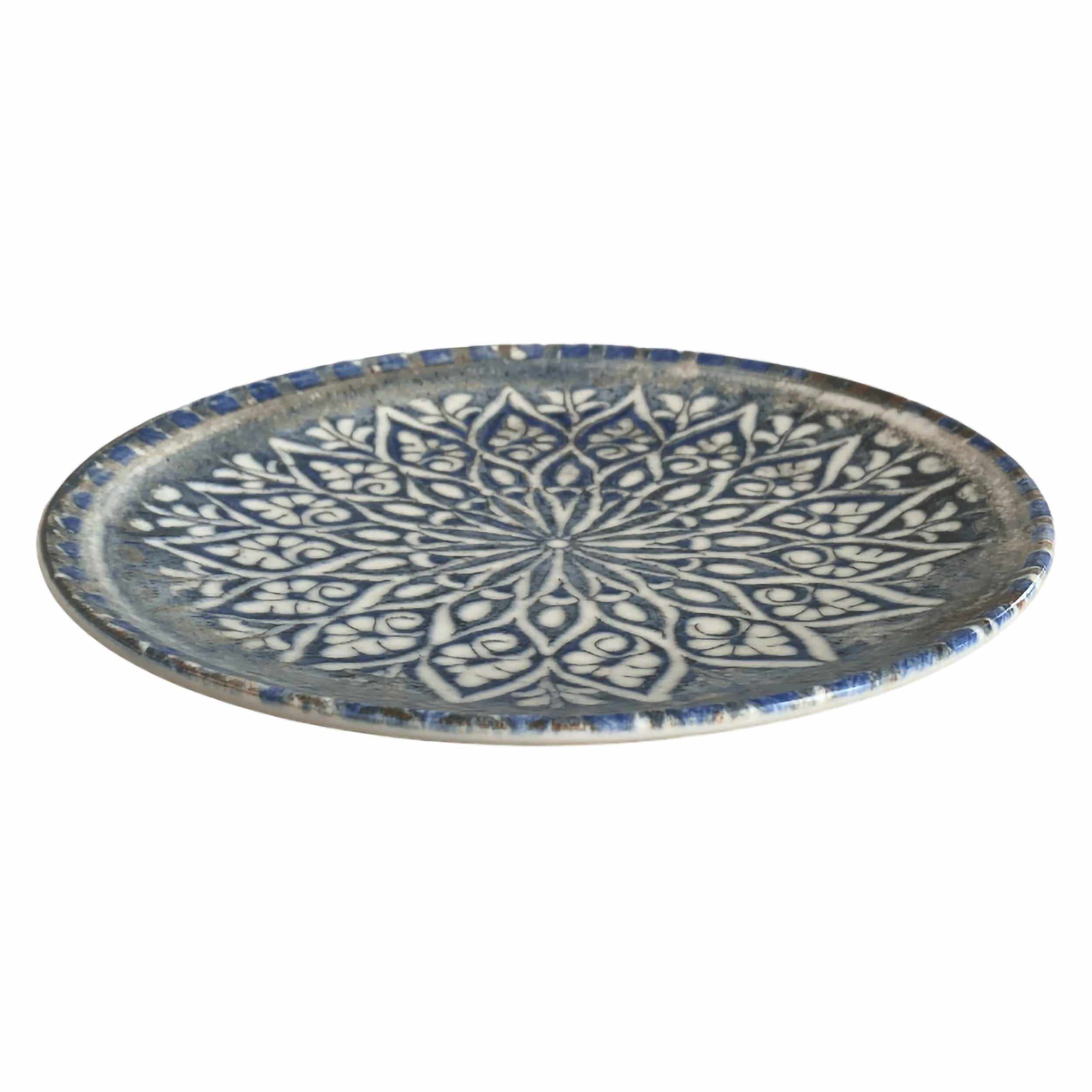 Granada Blue Vitrified Stoneware Plate Coupe 8.3"