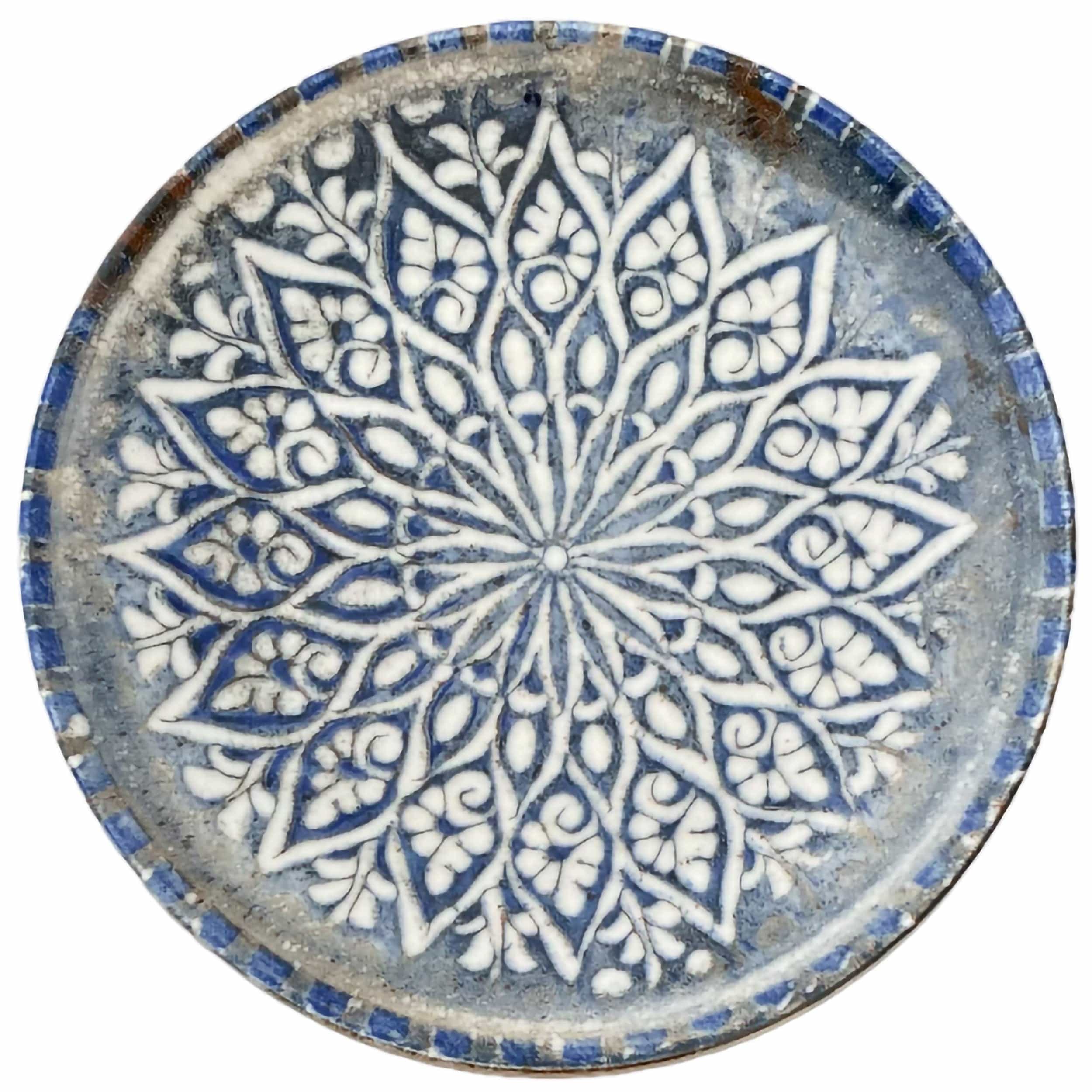 Granada Blue Vitrified Stoneware Plate Coupe 8.3"