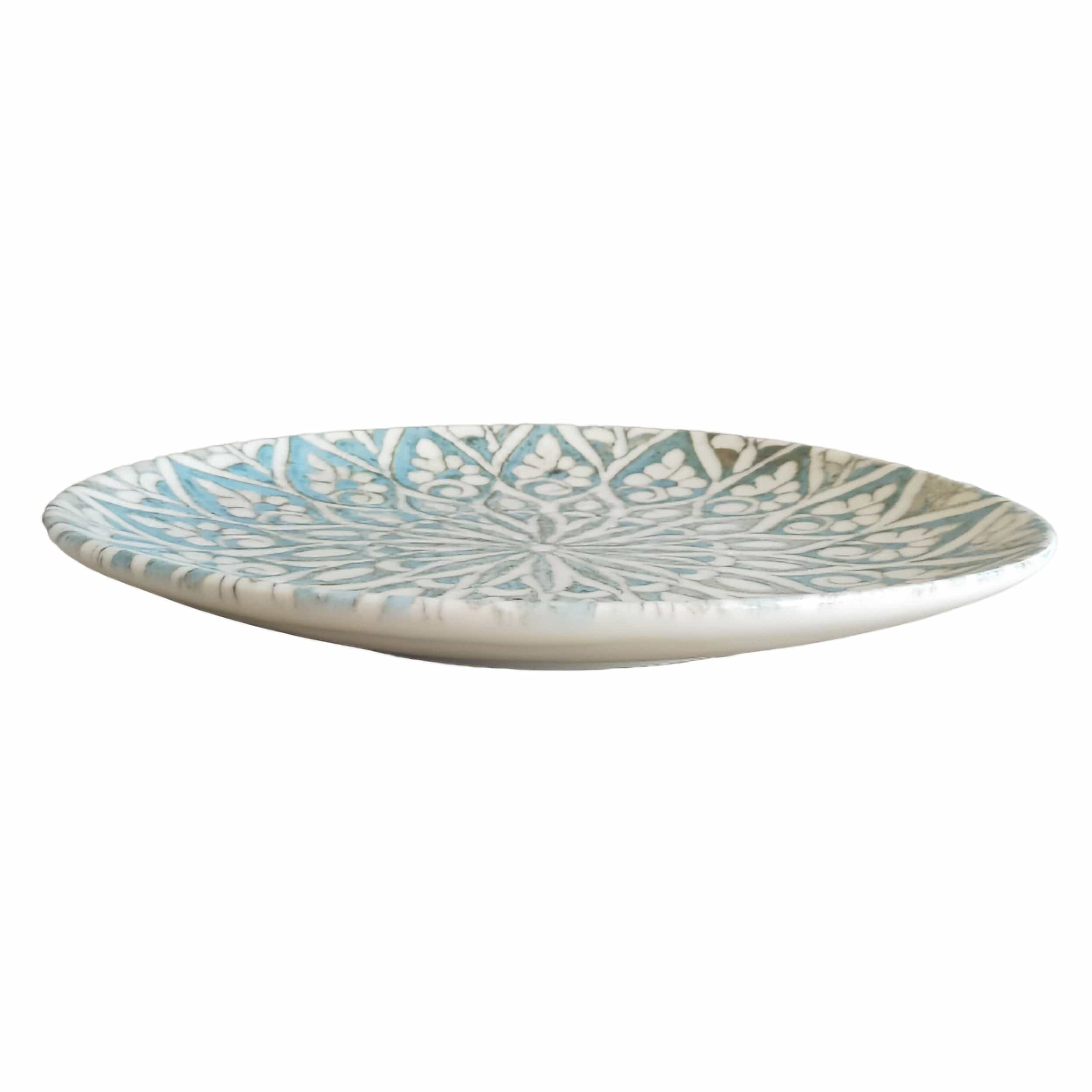 Granada Turquoise Vitrified Stoneware Plate Coupe 8.3" x 7.5"