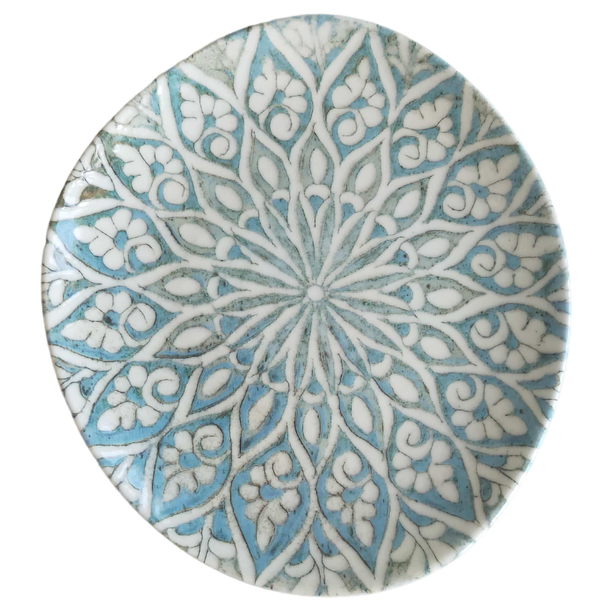 Granada Turquoise Vitrified Stoneware Plate Coupe 8.3" x 7.5"