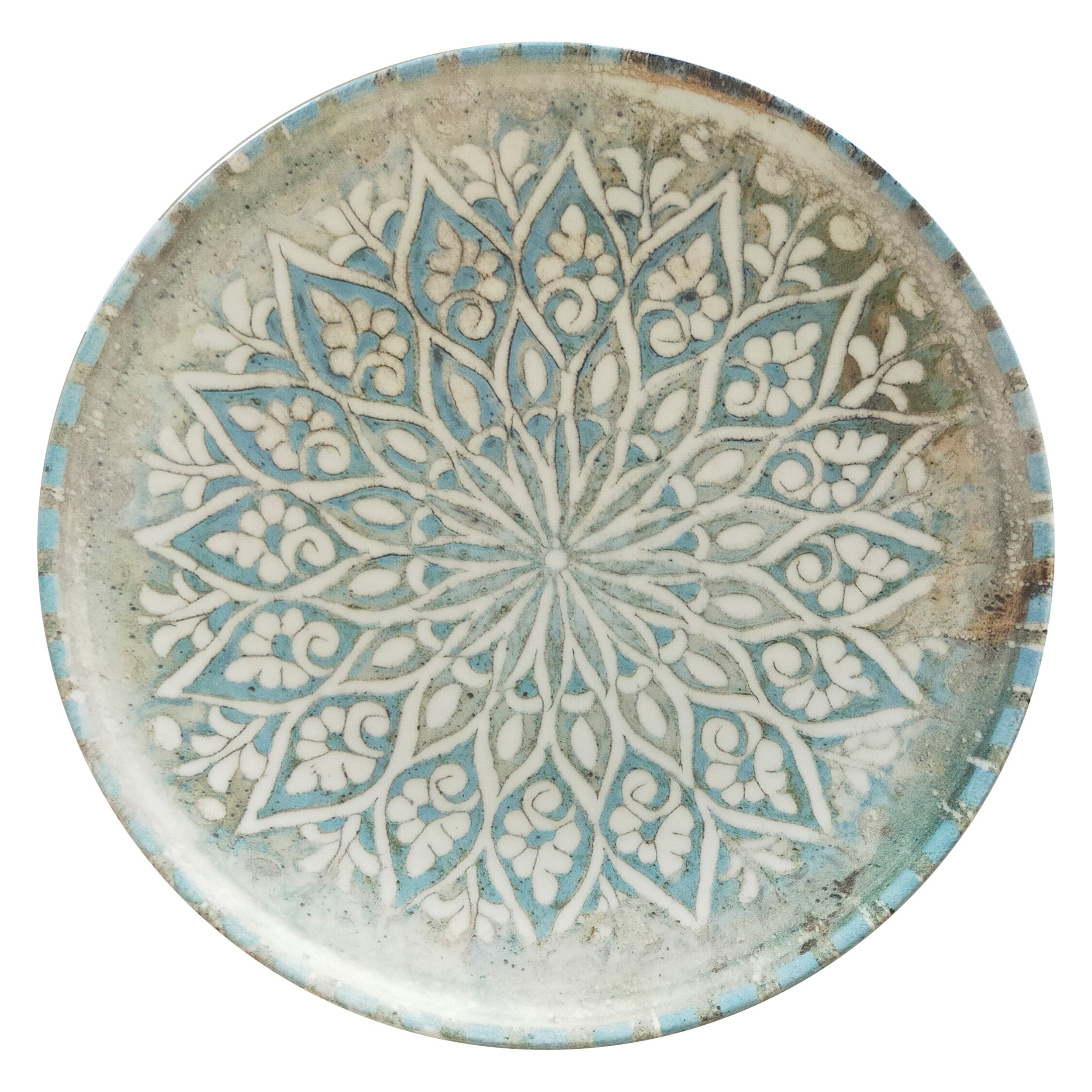 Granada Turquoise Vitrified Stoneware Plate Coupe 8.3"