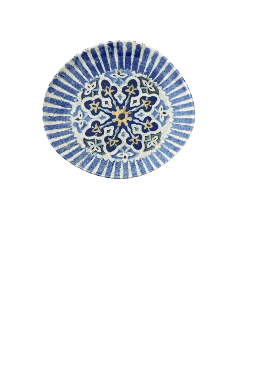 Cordoba Blue Vitrified Stoneware Plate Coupe 8.3" x 7.5"