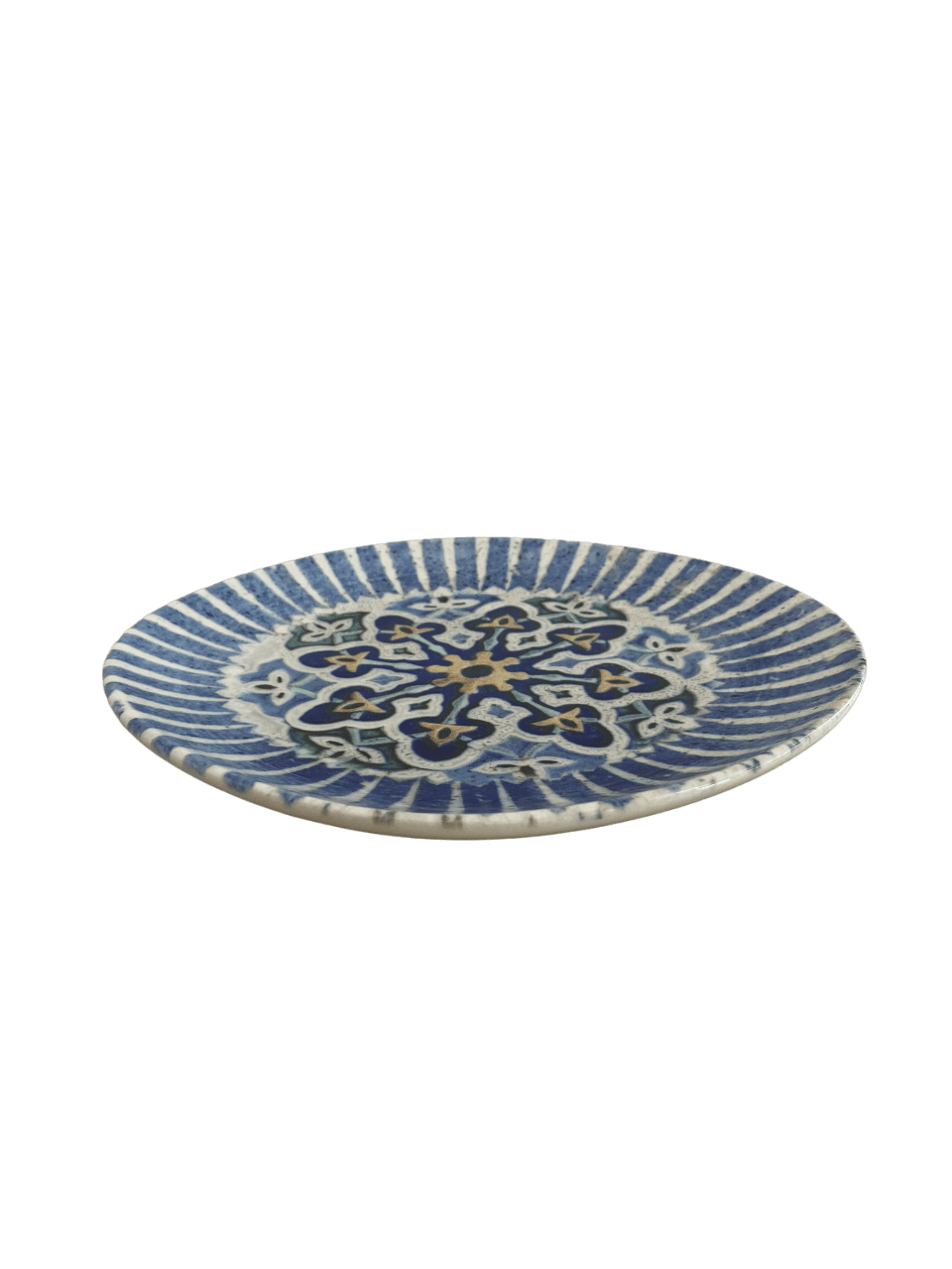 Cordoba Blue Vitrified Stoneware Plate Coupe 8.3" x 7.5"