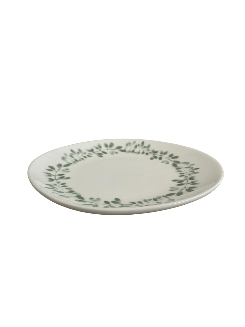 Garden Green Vitrified Stoneware Plate Coupe 8.3" x 7.5"