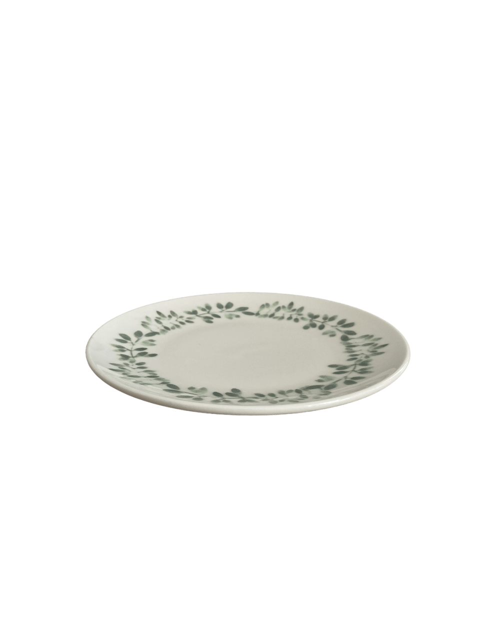 Garden Green Vitrified Ceramics Plate Coupe 8.3"