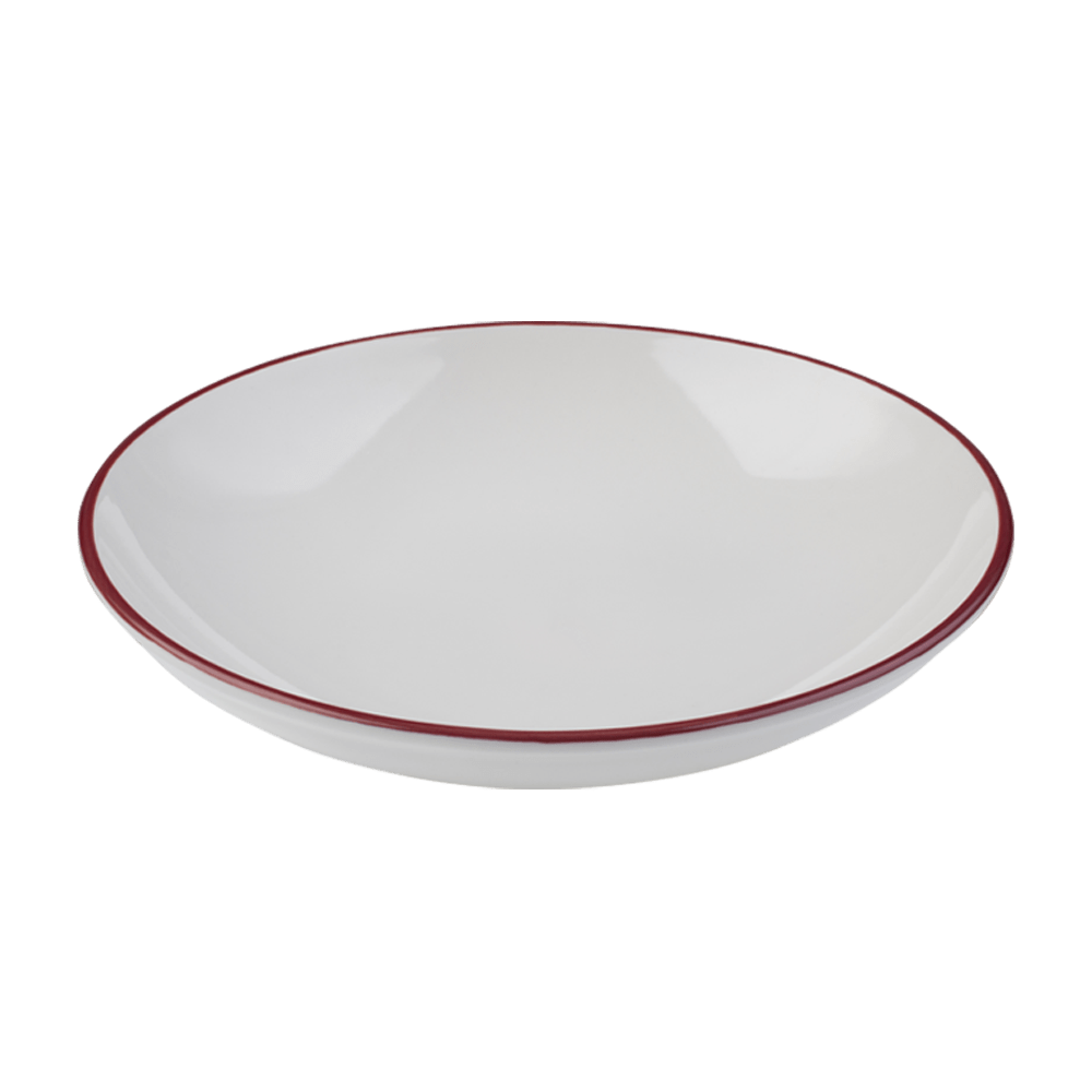 Modest Maroon Porcelain Deep Plate 11.8" / 65 oz