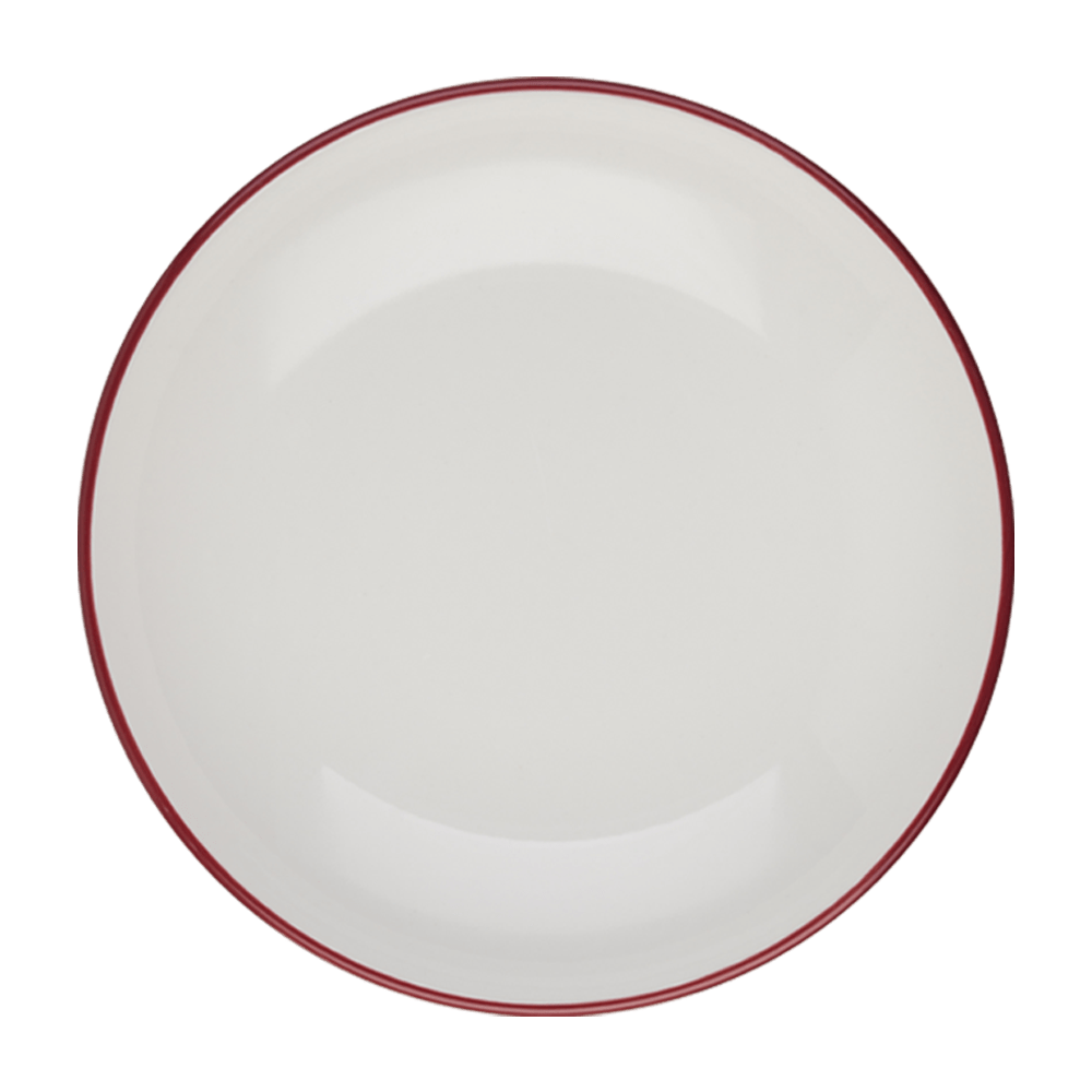 Modest Maroon Porcelain Deep Plate 11.8" / 65 oz