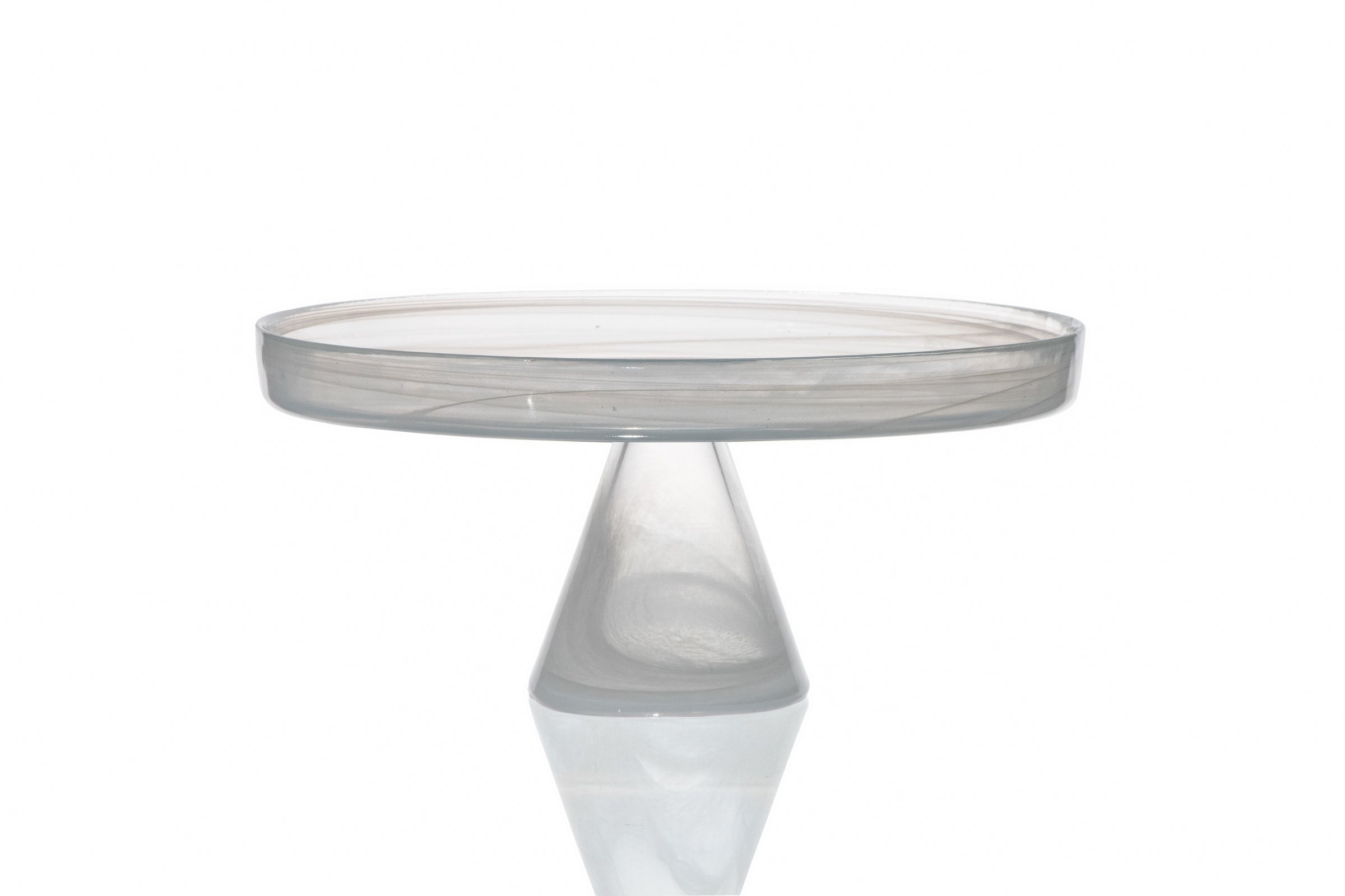 Asos White Glass Plate Stand 11" x 11" x 5.1"