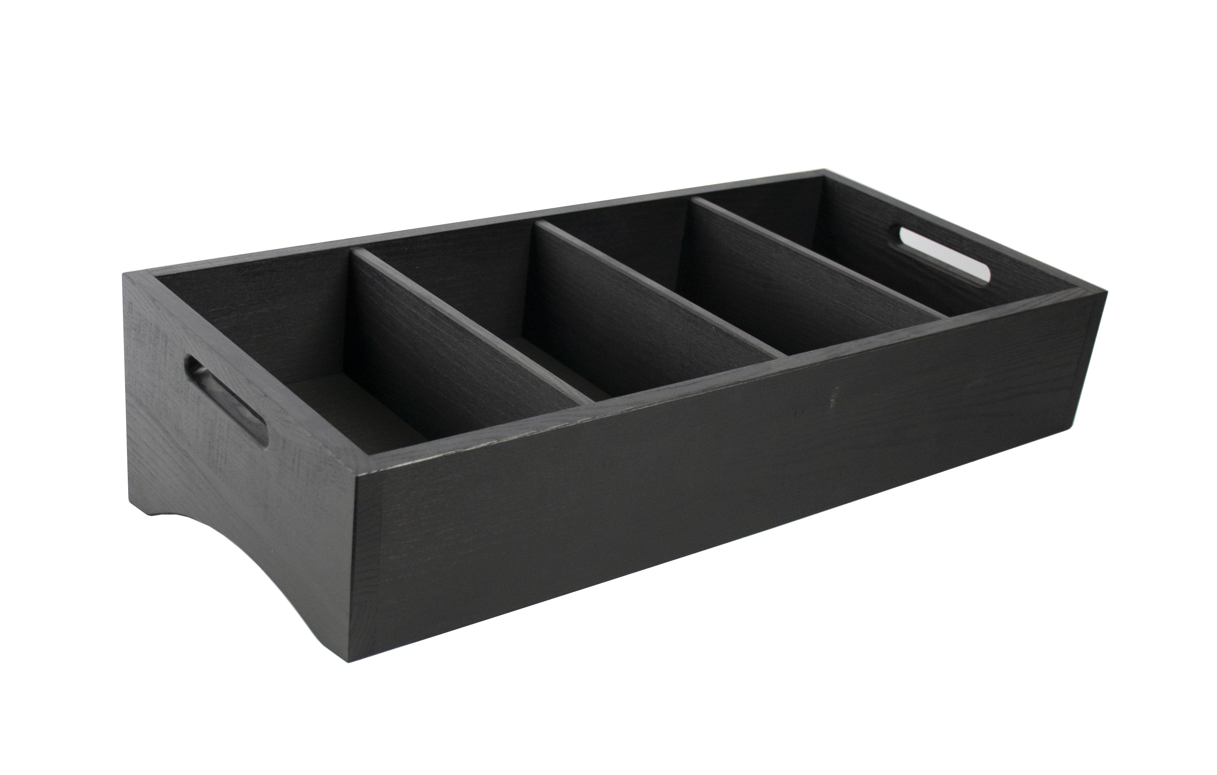 Select Concept Black Wood Cutlery Holder 23.2 x 10.9 x 10.9