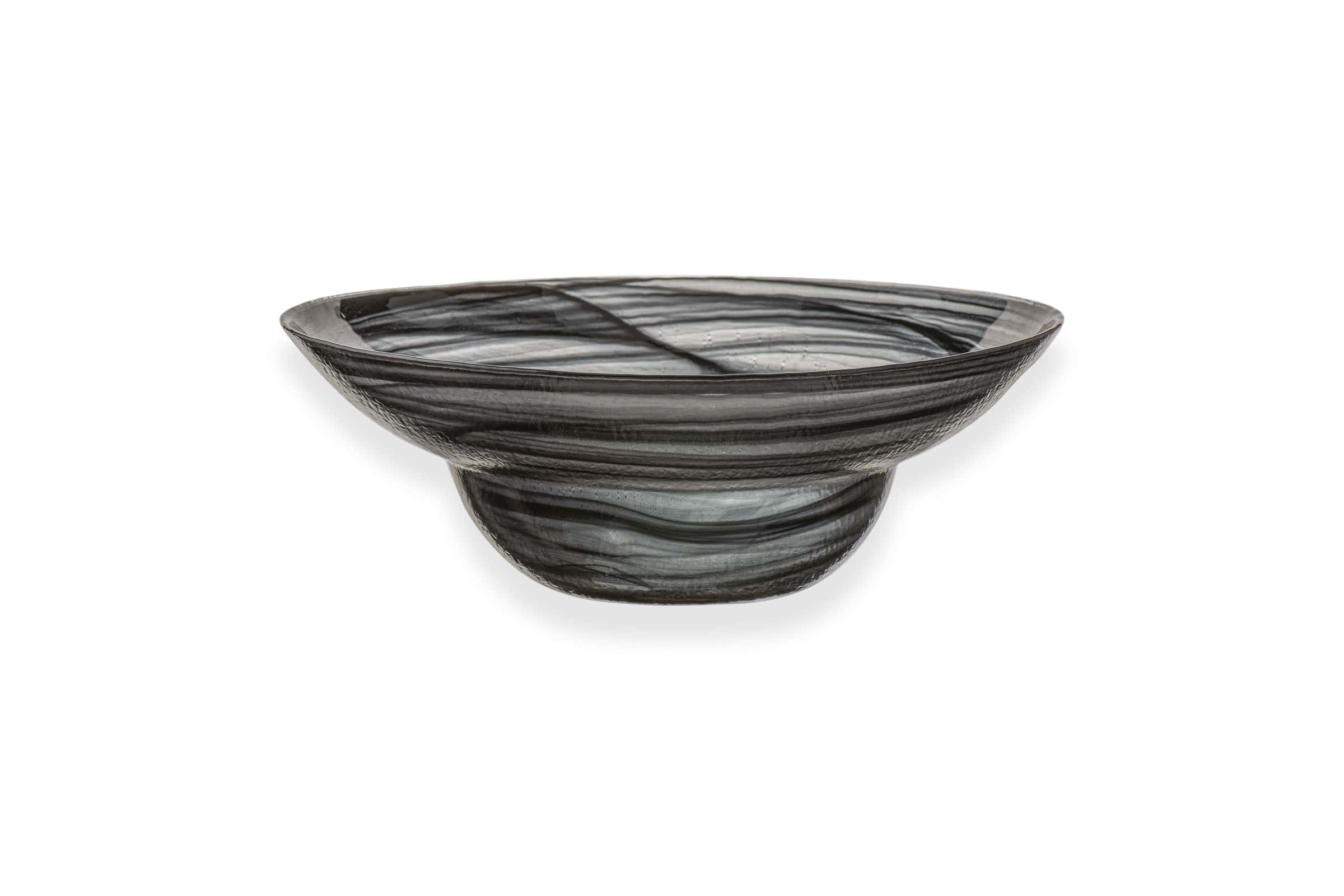 Estonia Black Glass Bowl 9.8" / 54 oz