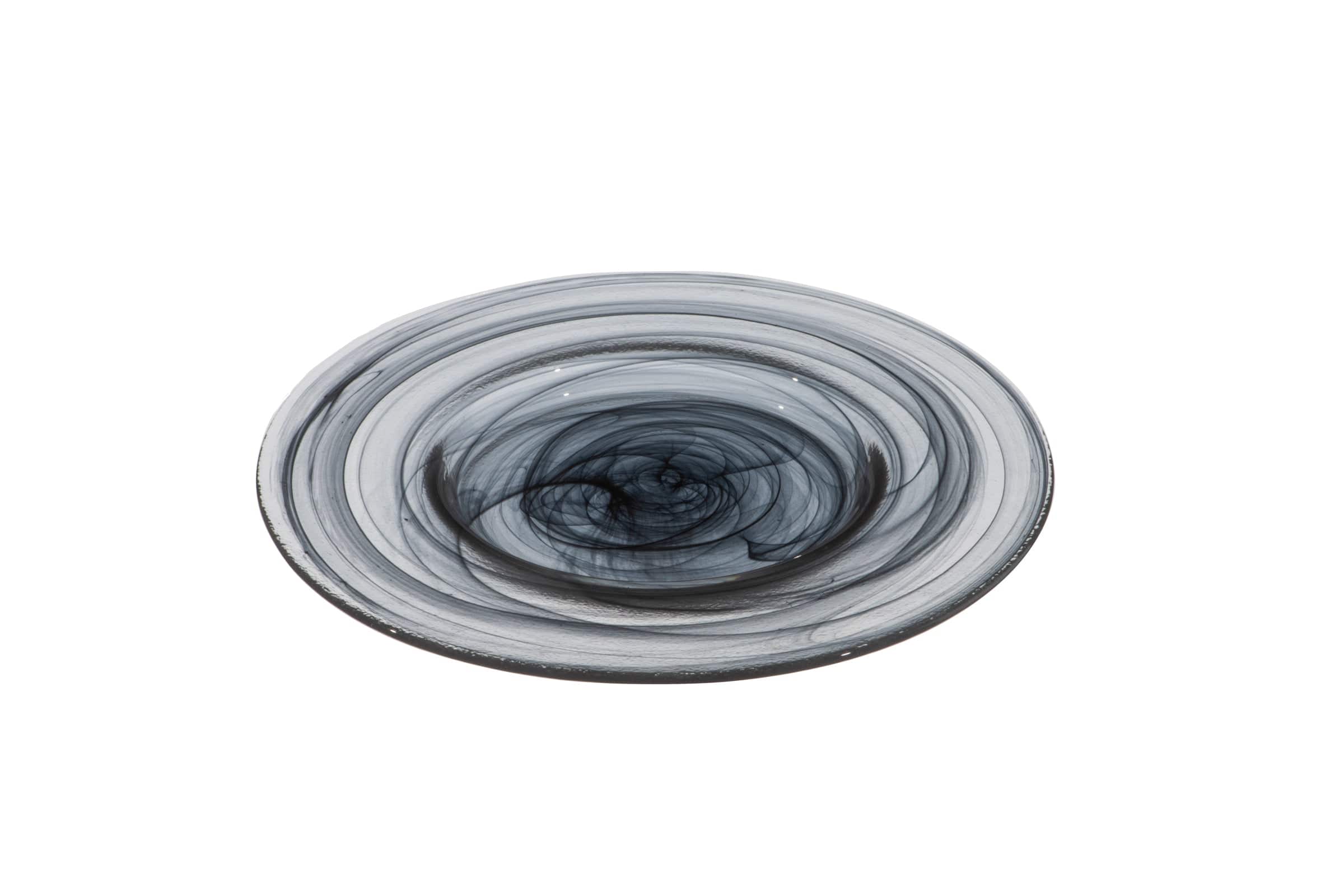 Gusto Black Glass Plate 8.3"